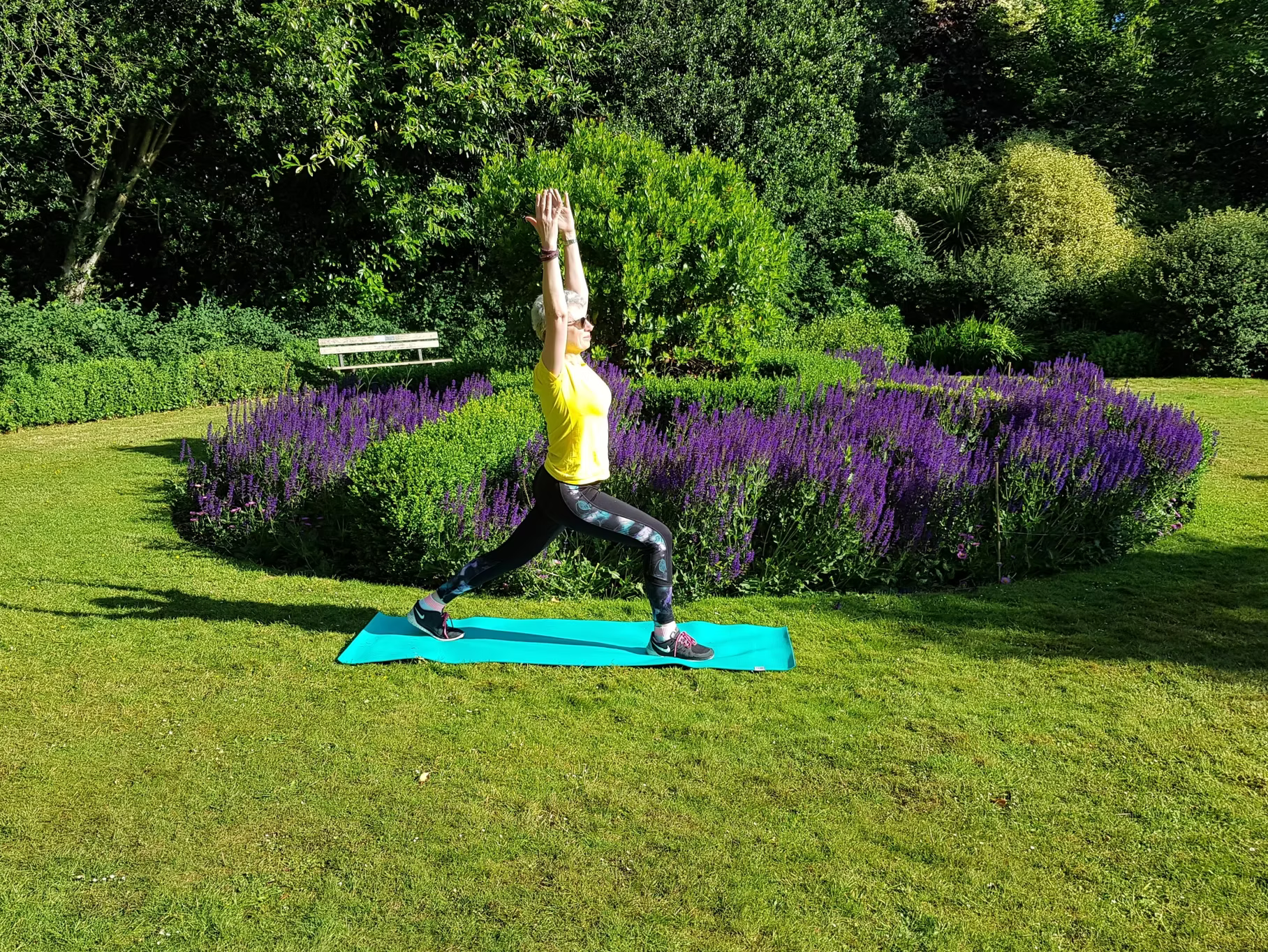 First outdoor yoga class