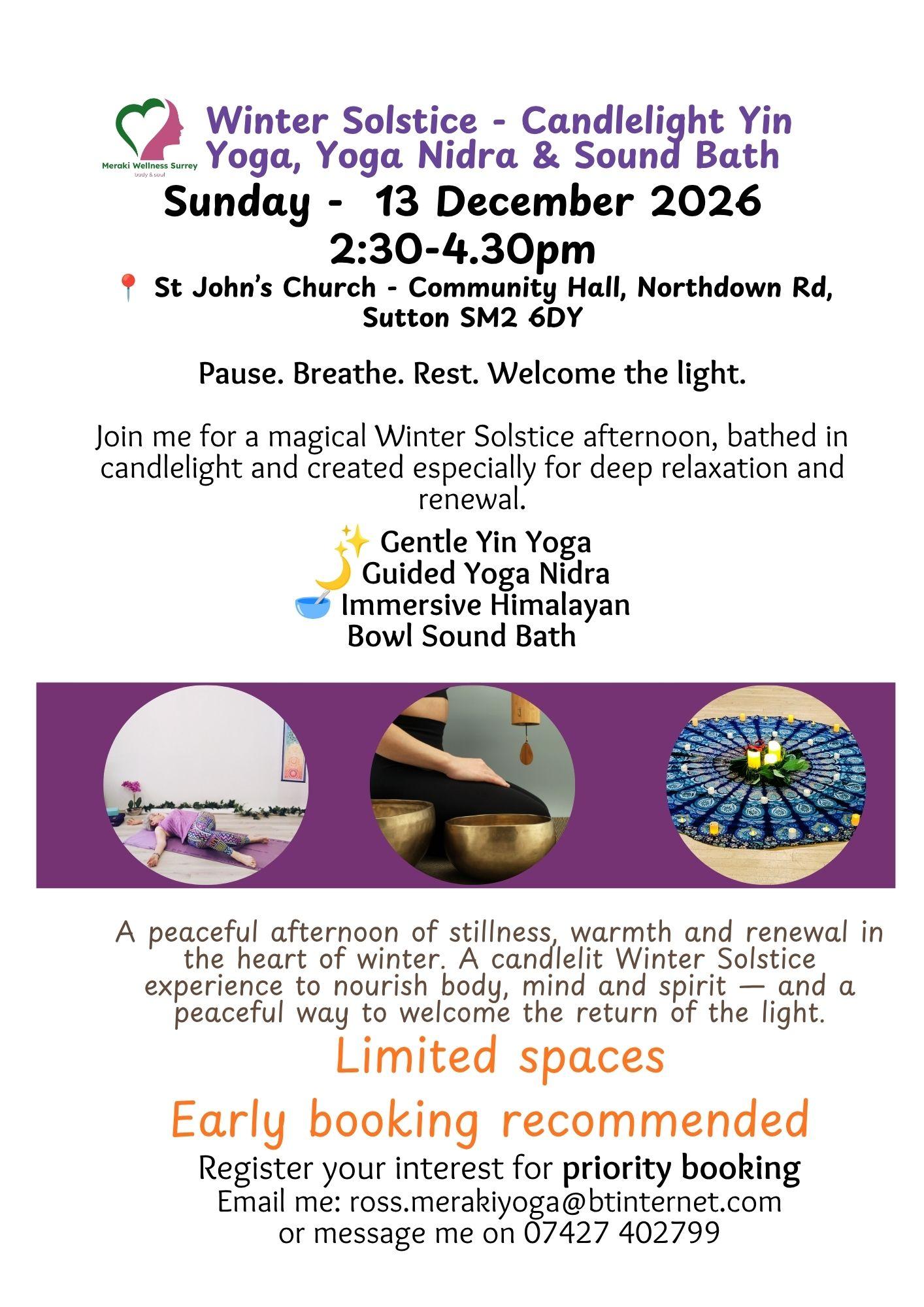 Winter Solstice - Candlelight Yin Yoga, Yoga Nidra & Sound Bath