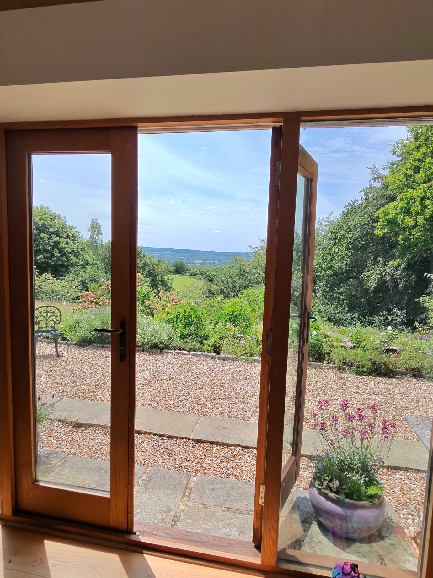 the view from Kilnhanger Yoga Studio