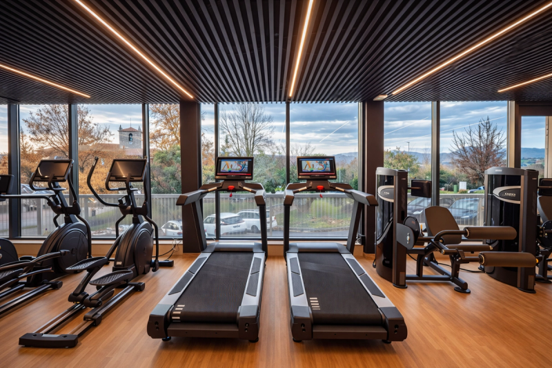 Zona de cardio en el Frontón de Zabaloetxe reformado