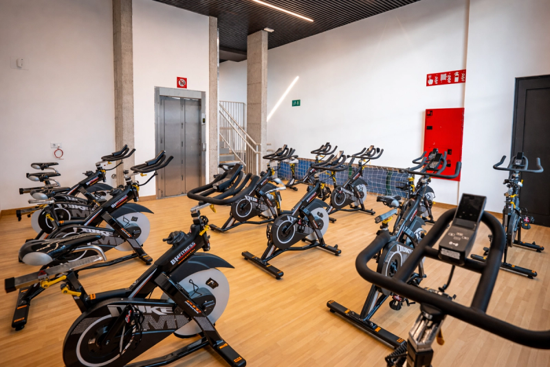 Sala de bicicletas en el Frontón de Zabaloetxe