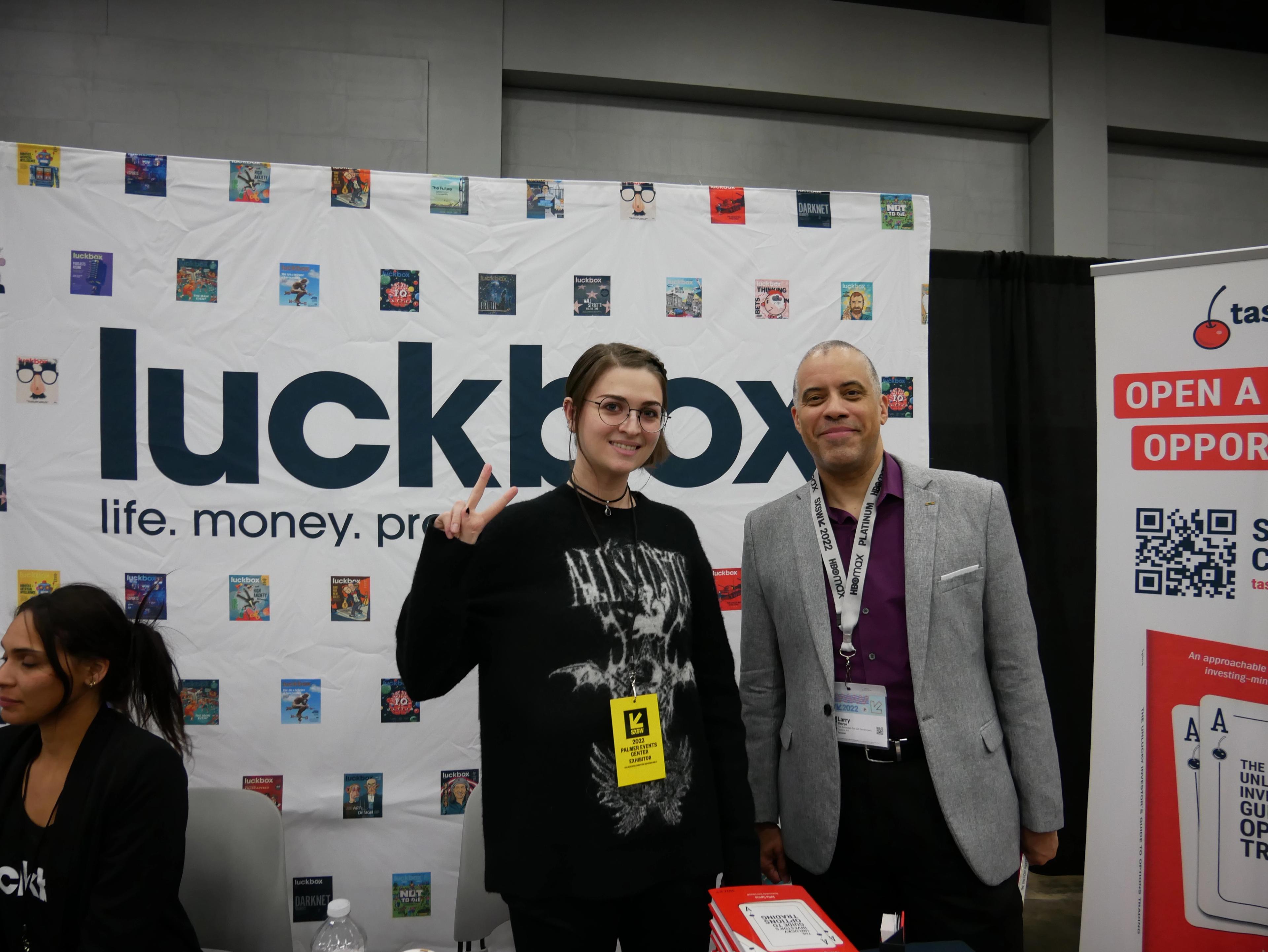 SXSW 2022 - Larry Sharpe with Julia Spina author of The Unlucky Investor's Guide to Options Trading