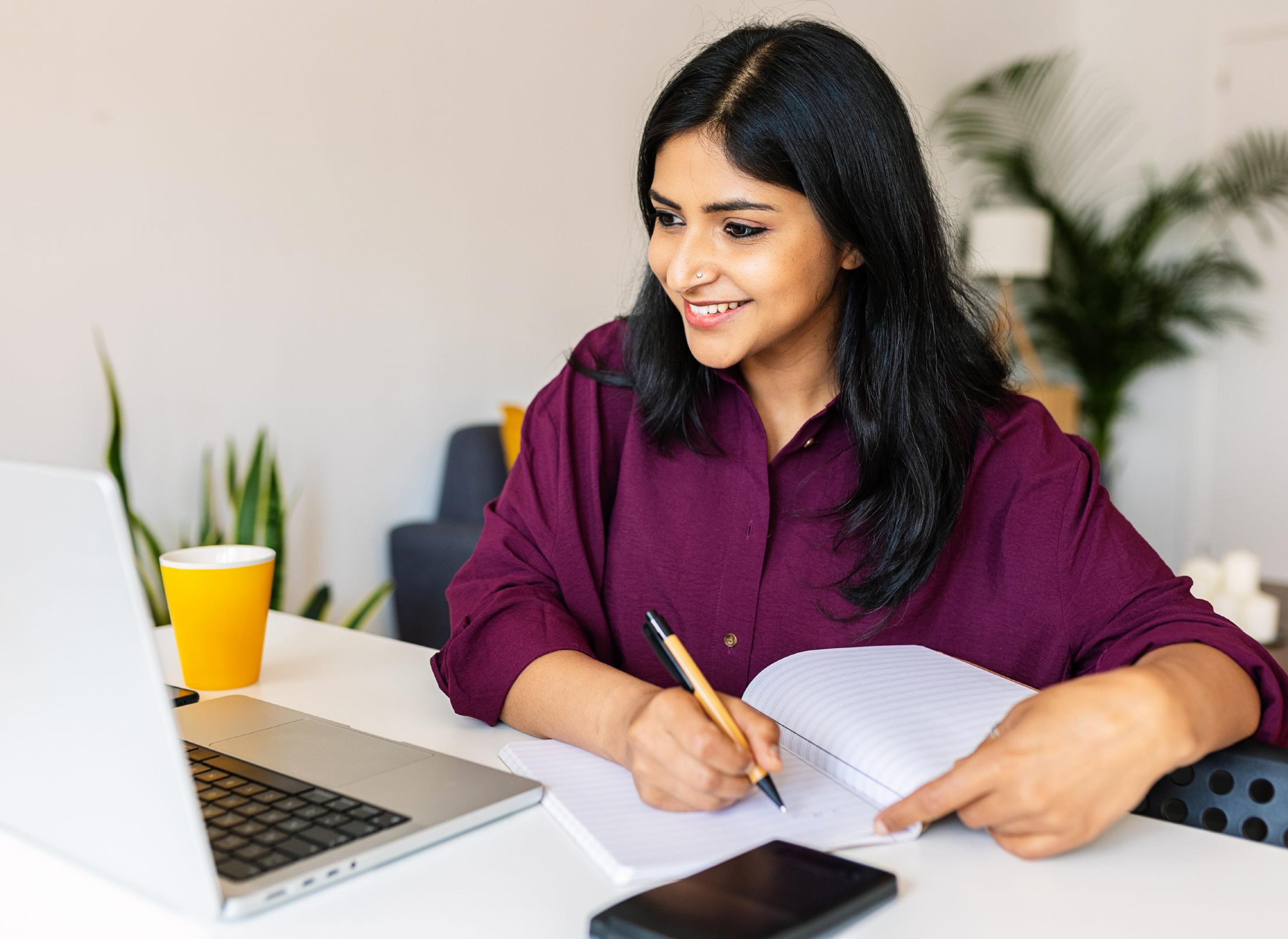 student learning in an online class