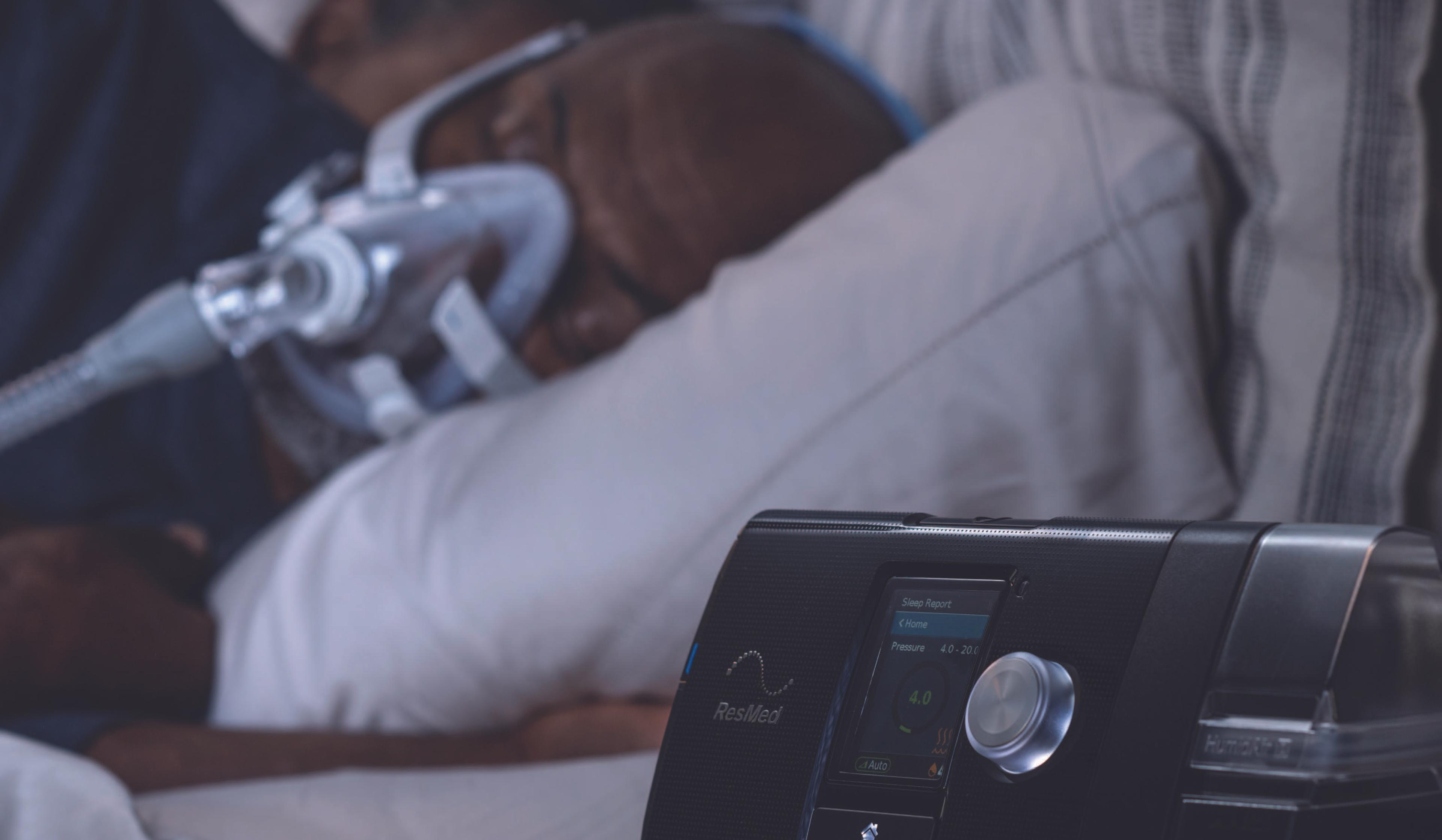 ResMed's continuous positive airway pressure (CPAP) therapy.