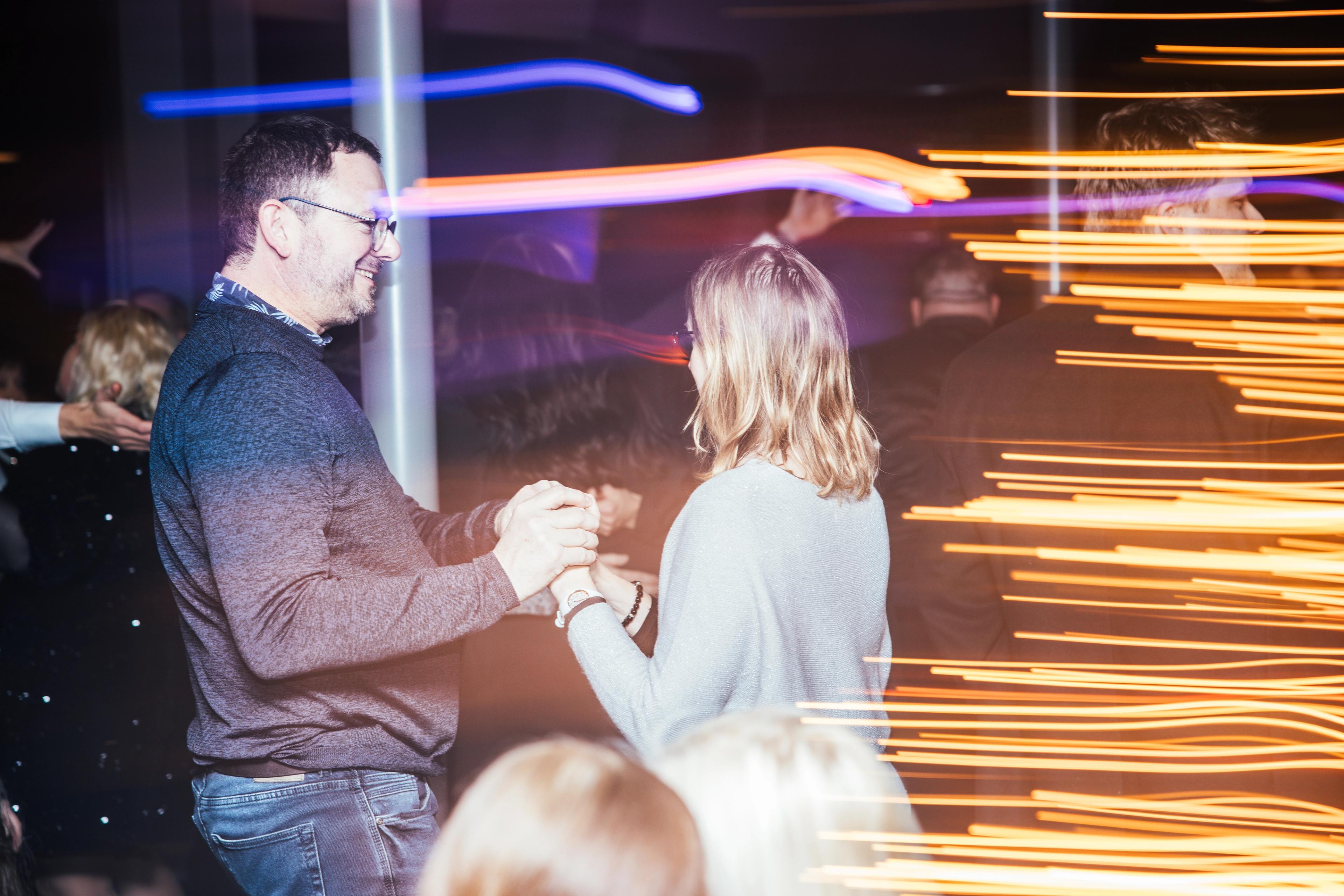 Couple dancing on the boat