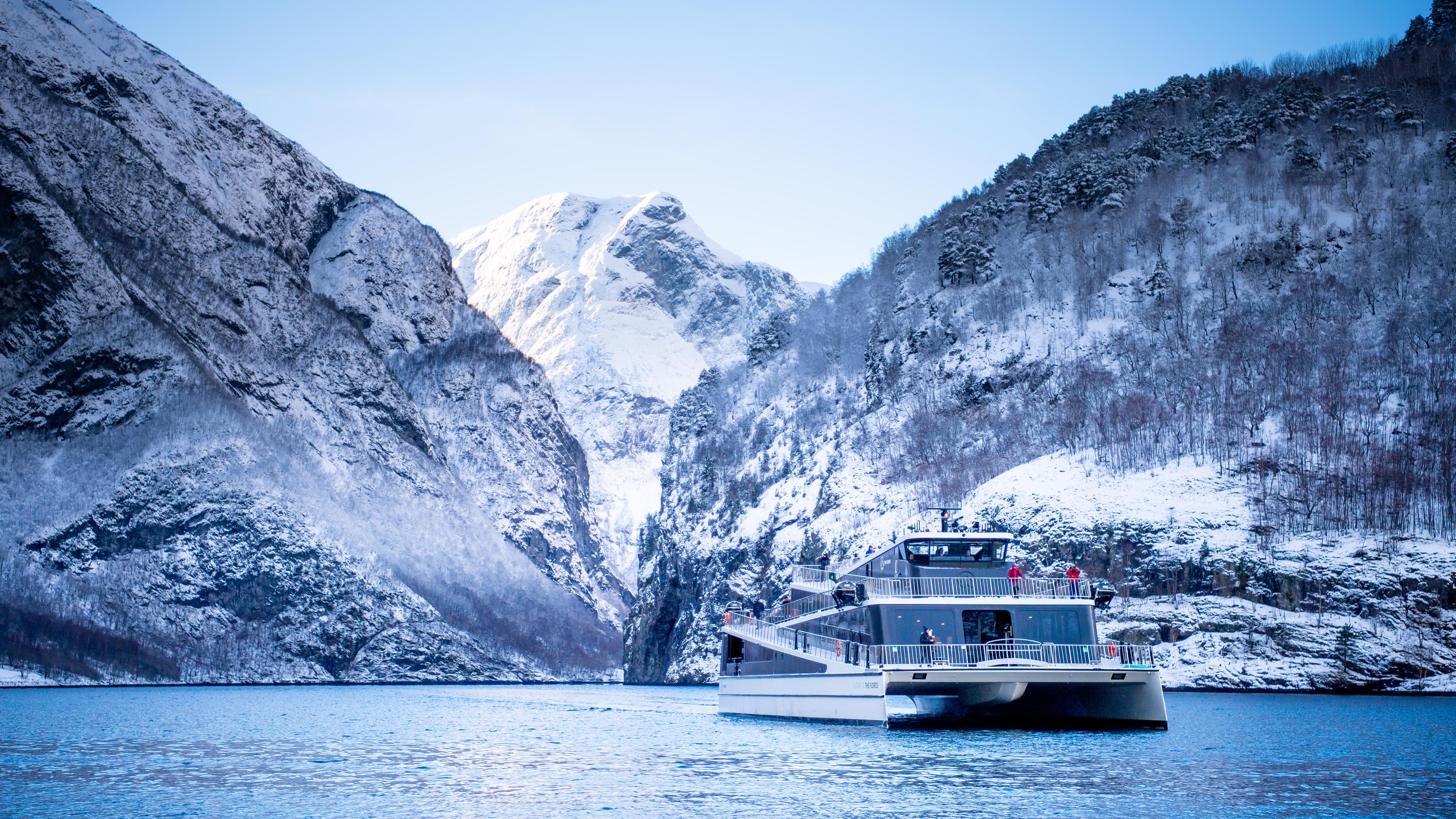 Winter im Nærøyfjord