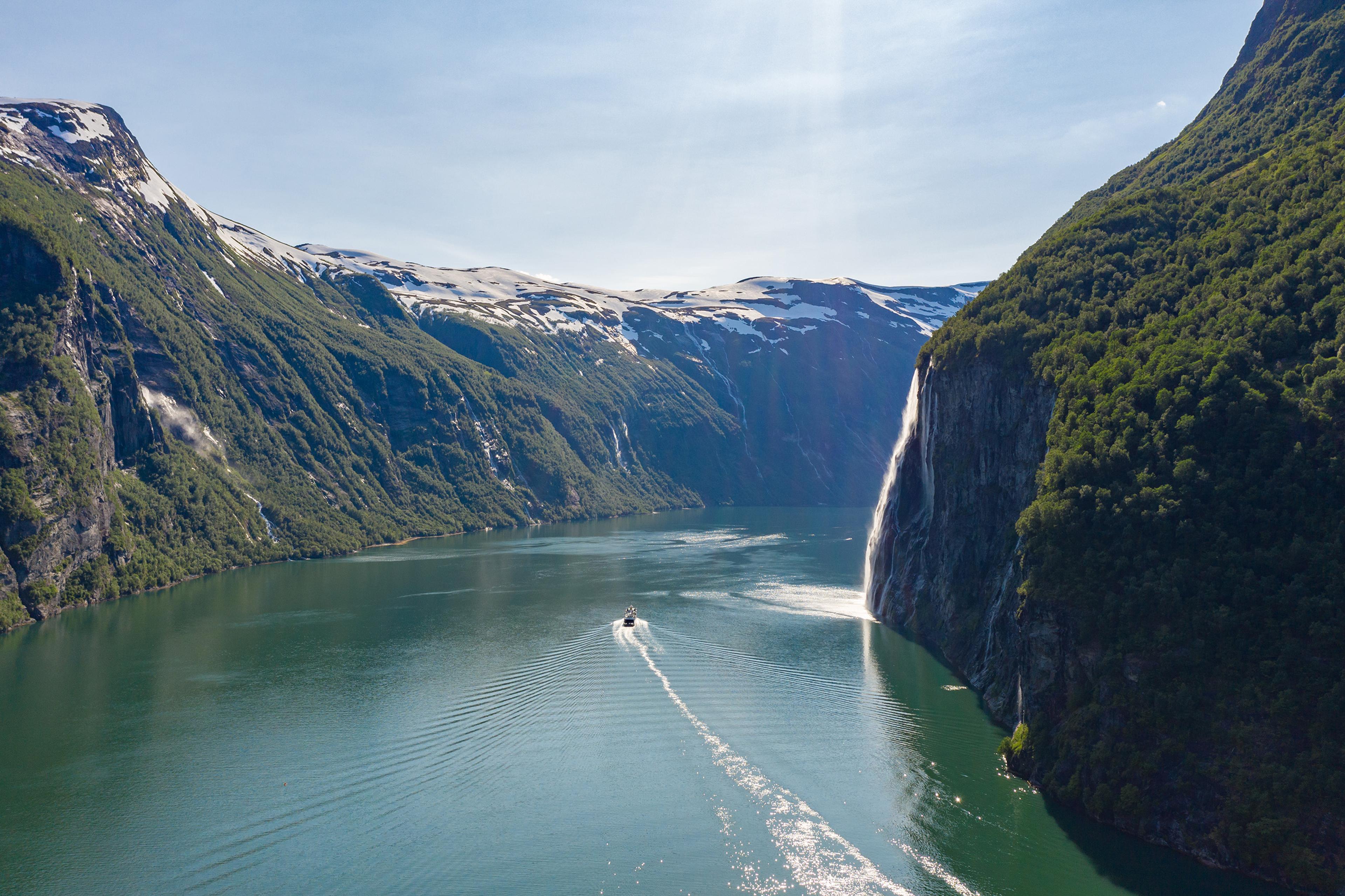 Boot auf dem Geirangerfjord