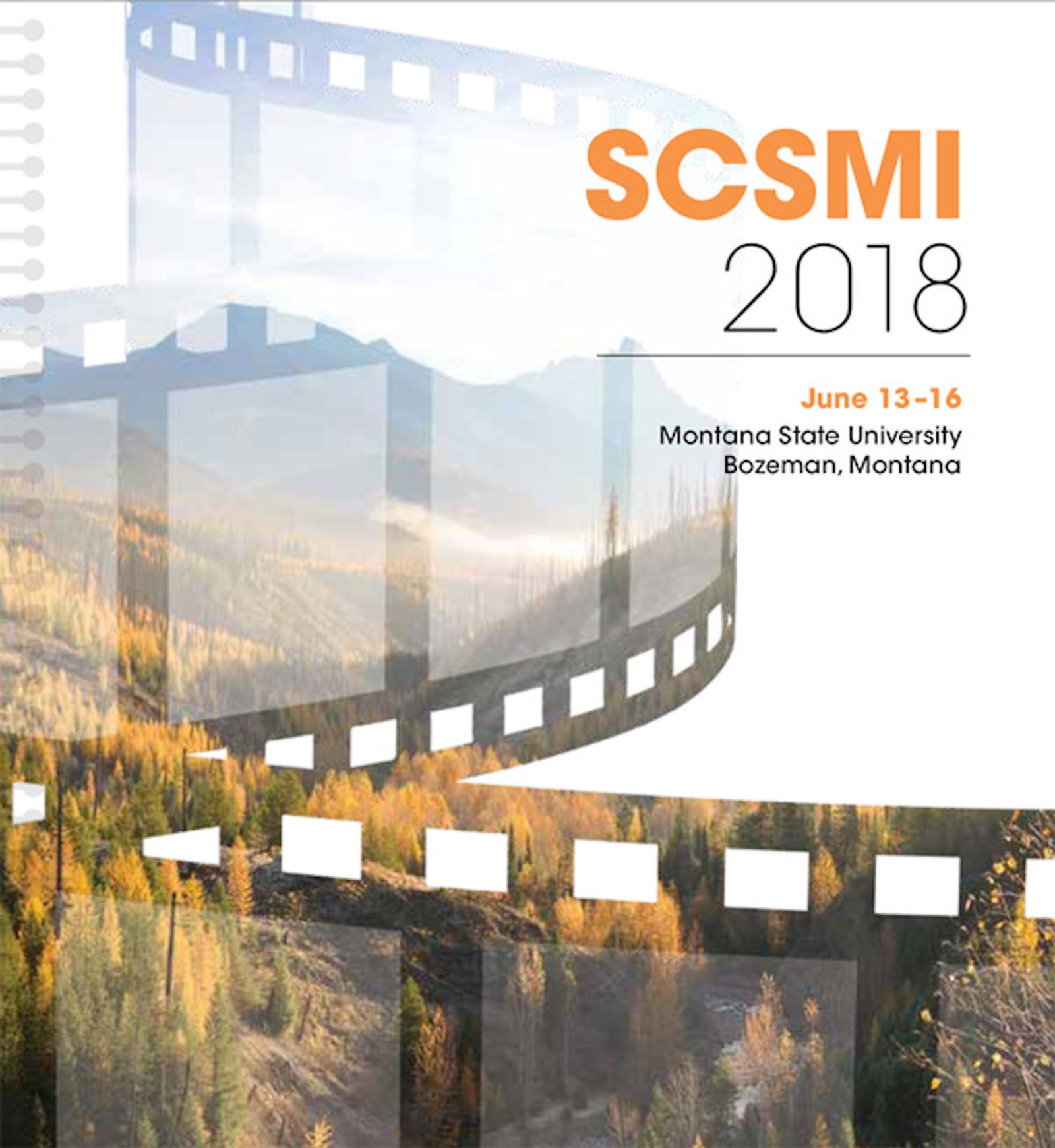 Programme cover for the 2018 Society for Cognitive Studies of the Moving Image (SCSMI) conference at Montana State University in Bozeman, where the artist Sadia Sadia presented The ‘Wow’ Factor.