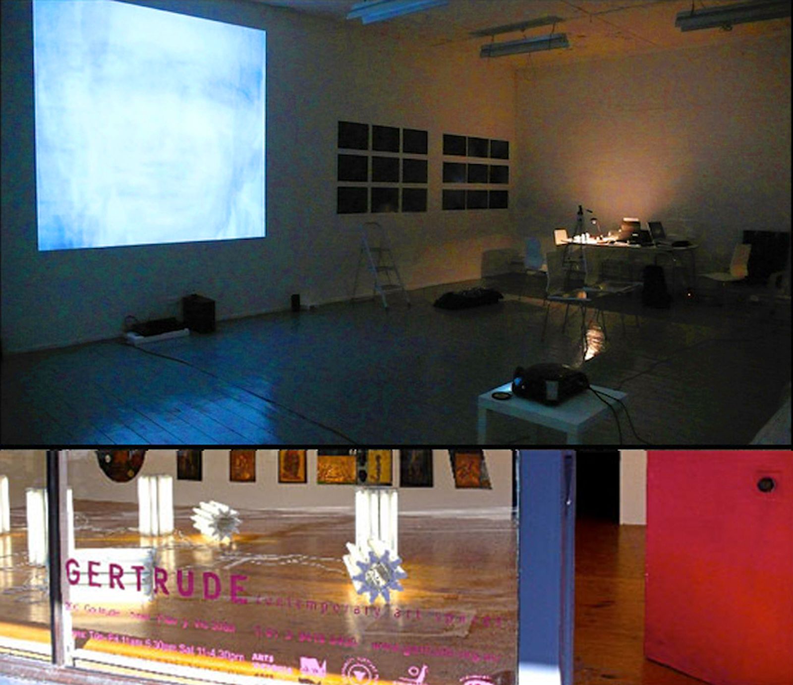 Sadia Sadia's studio at Gertrude Contemporary, Melbourne, during the artist's Studio 18 International Artist Residency.
