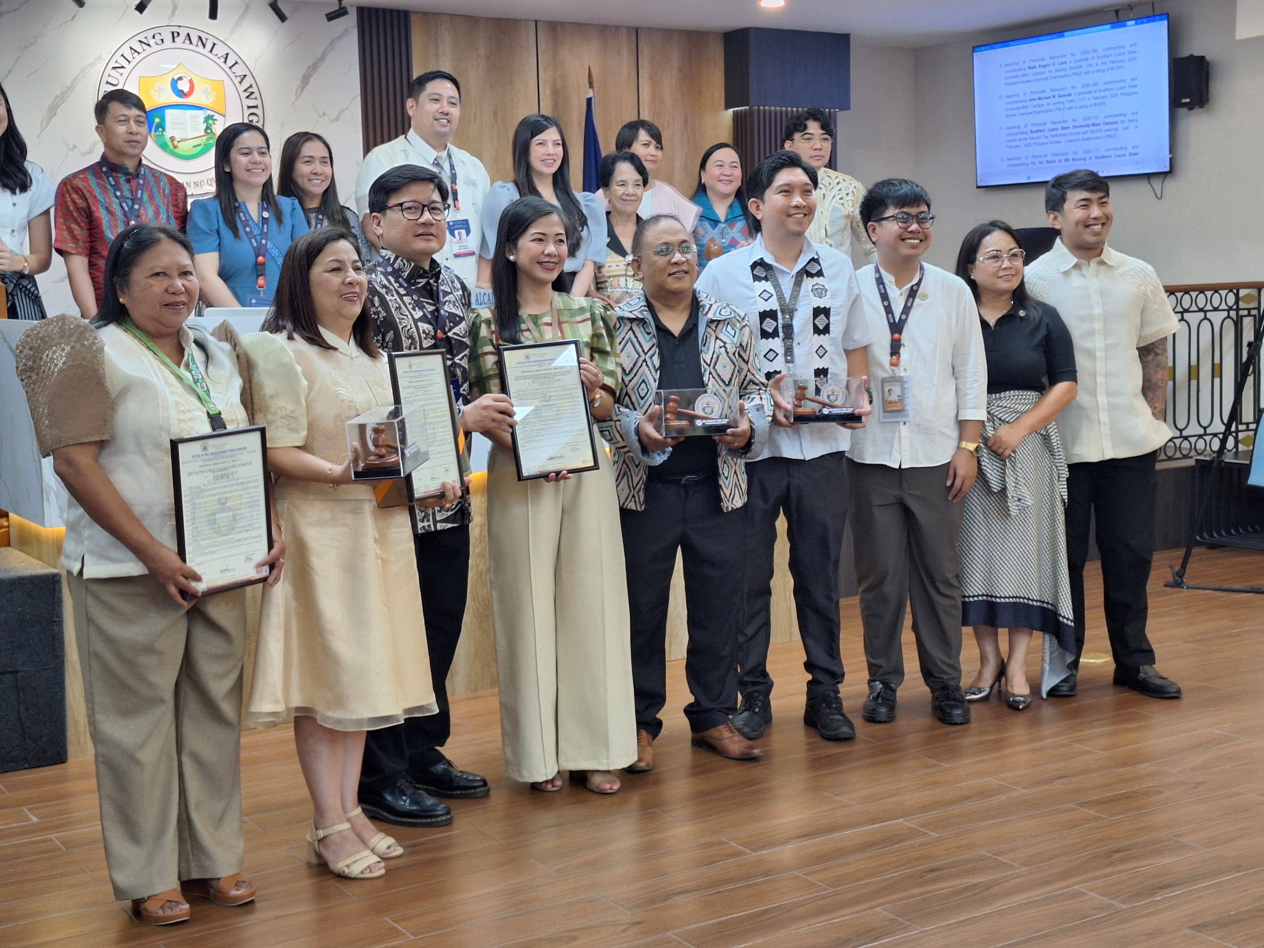 Prov'l board honors outstanding individuals, LGUs Prov'l board honors outstanding individuals, LGUs