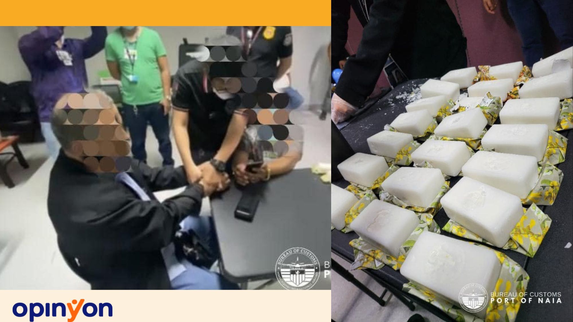 Cocaine packages found in foreigner's luggage