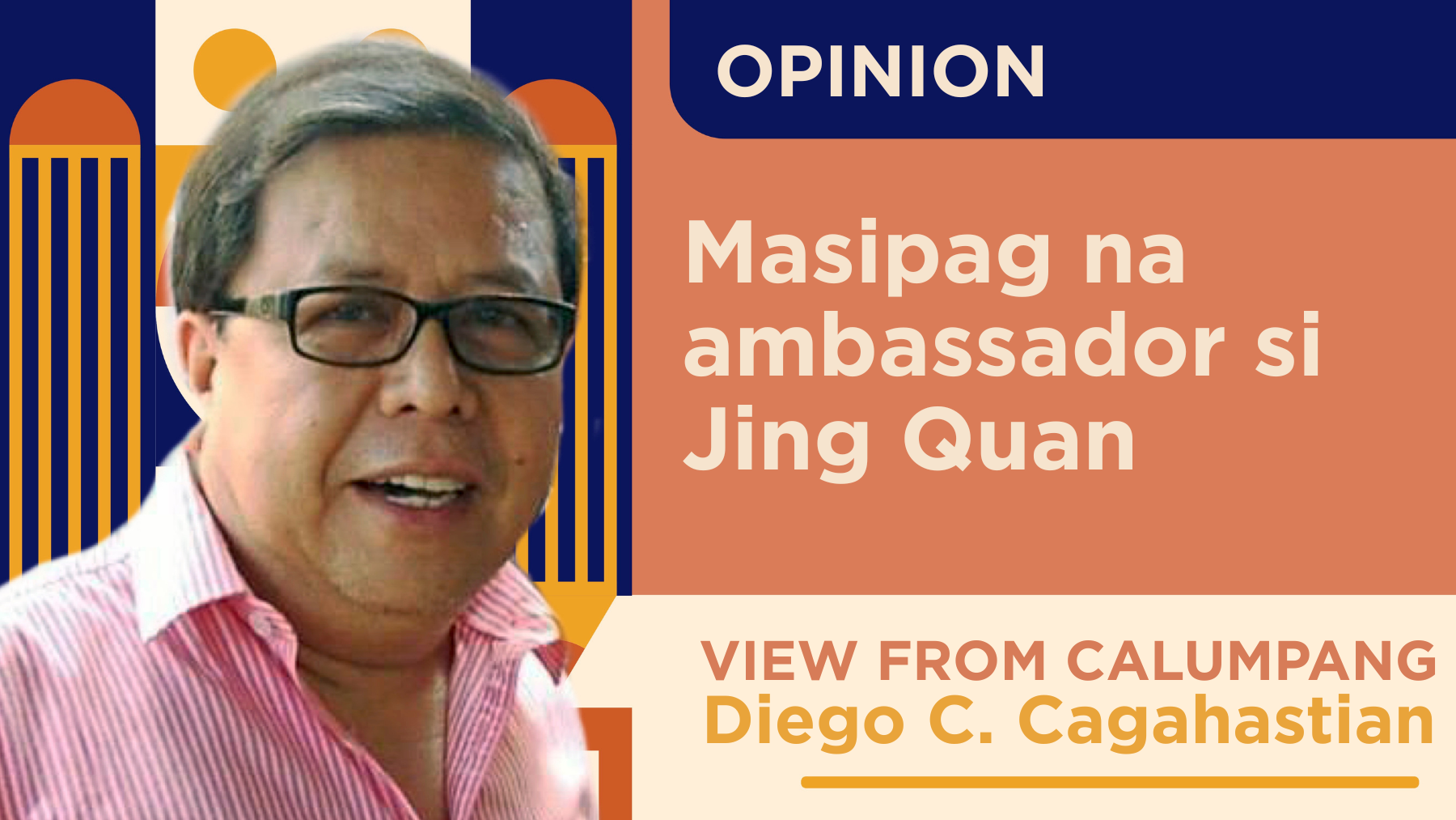 Masipag na ambassador si Jing Quan