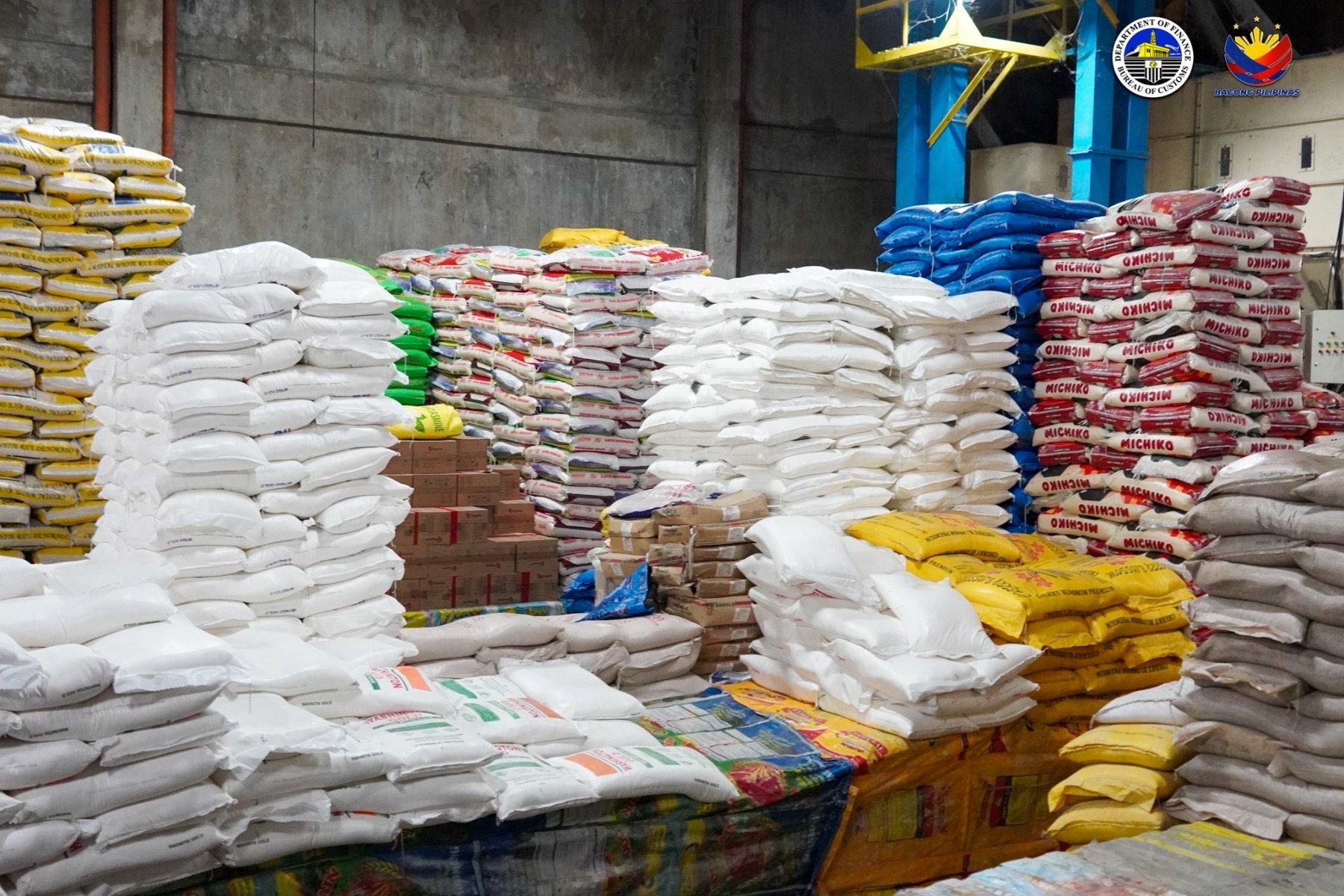 P82-M smuggled rice in Luzon, Visayas warehouse raids