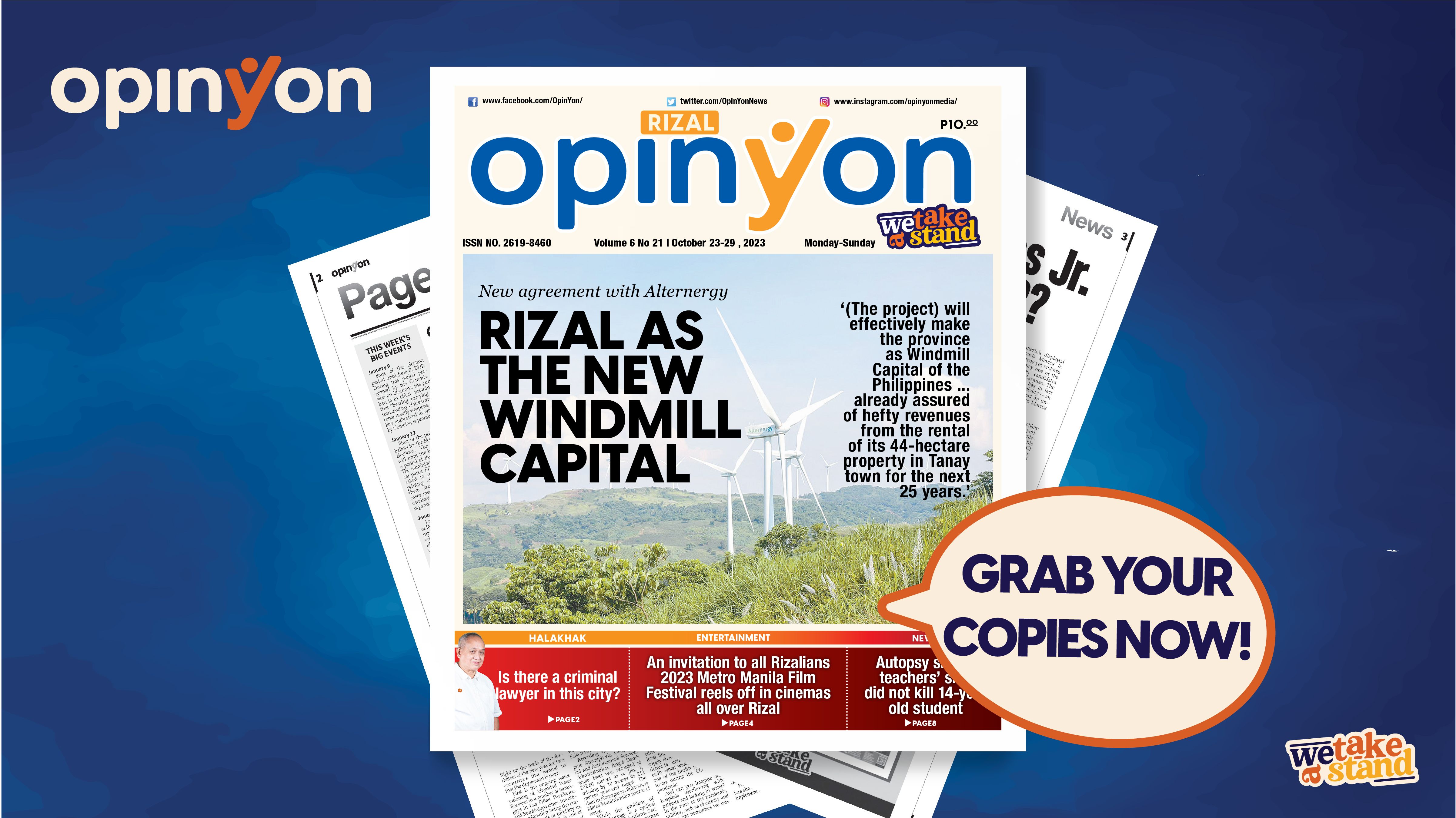 RIZAL AS THE NEW  WINDMILL CAPITAL