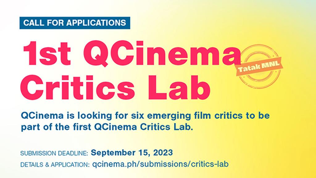 1st QCinema Critics Lab opened to applicants