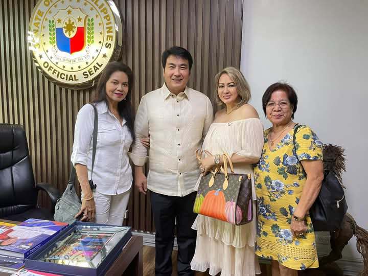 Visayan actress Maria Isabel Lopez visits Bong Revilla to discuss movie industry problems