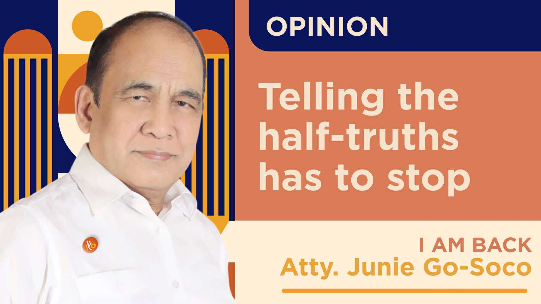 Telling the half-truths has to stop