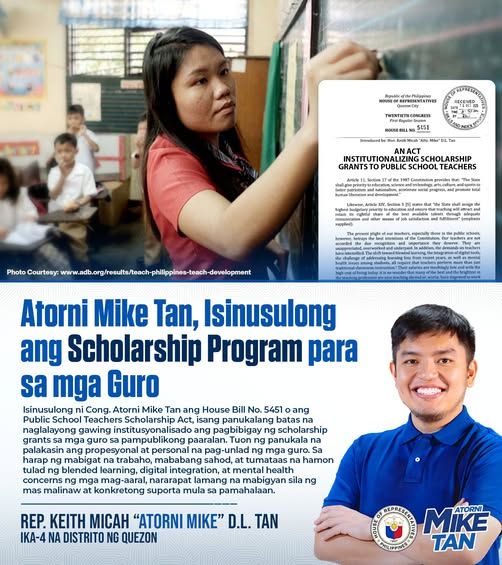 Scholarship para sa mga guro, isinusulong