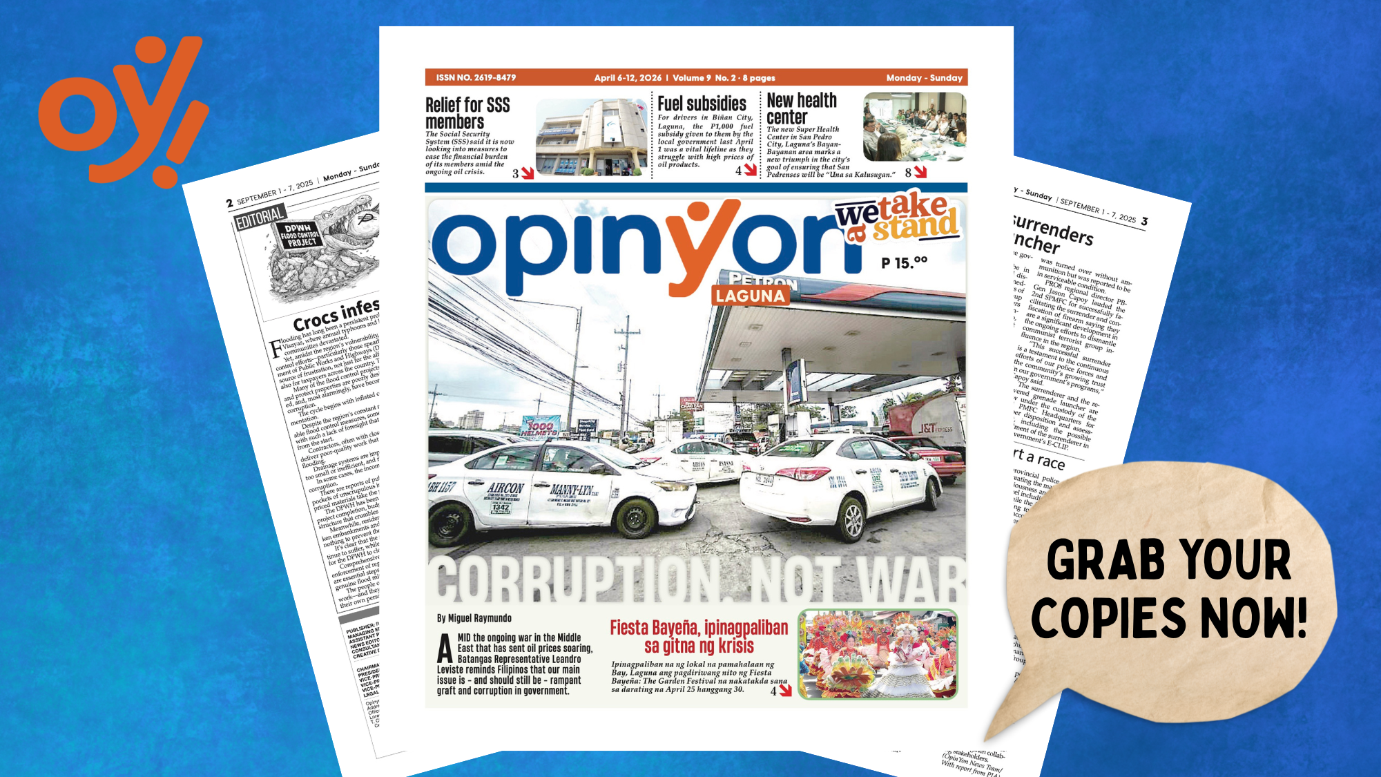 CORRUPTION, NOT WAR CORRUPTION, NOT WAR