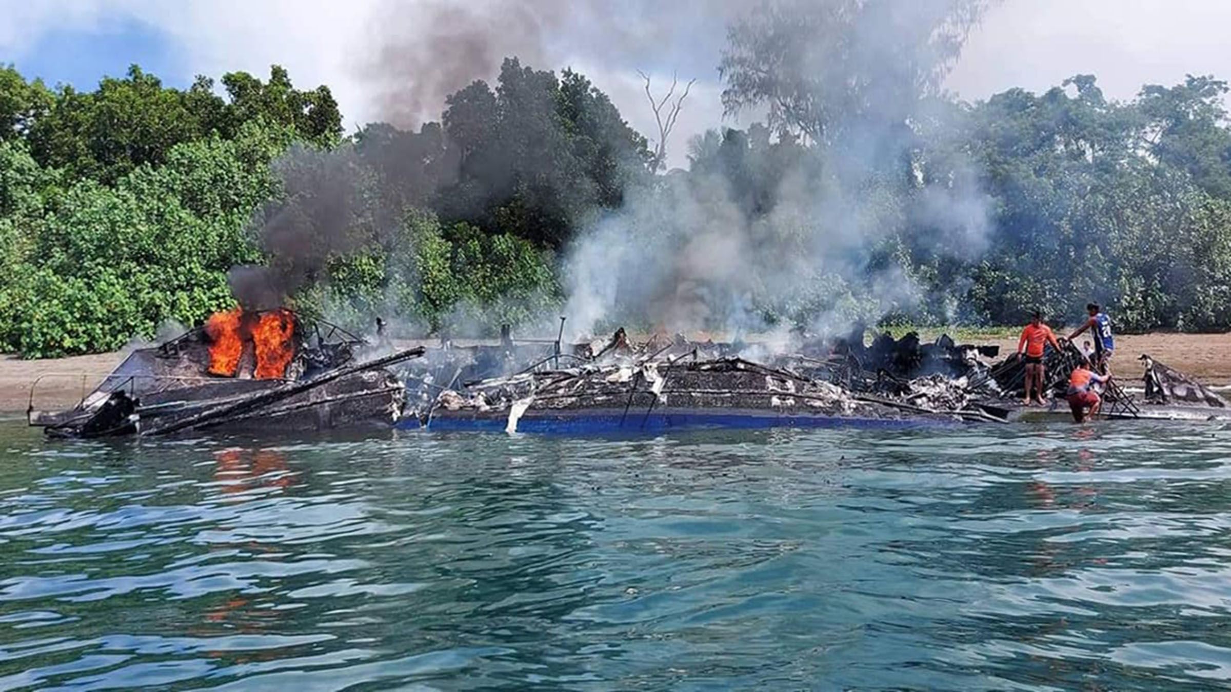 At least seven died from the blaze on Philippine passenger ferry photo Philippine Coast Guard