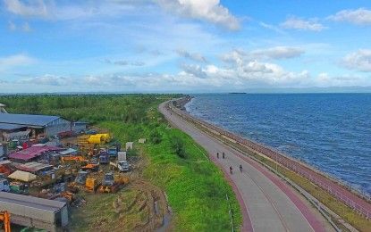 Storm surge protection wall now 59% complete