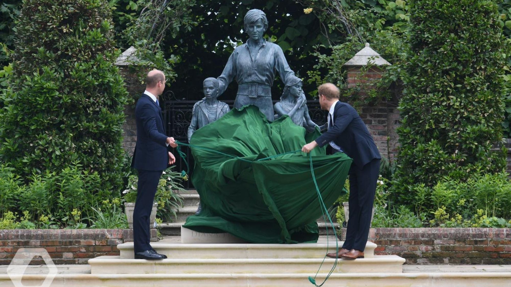 William, Harry unveil Princess Diana’s statue photo from The British Royal Family, Facebook