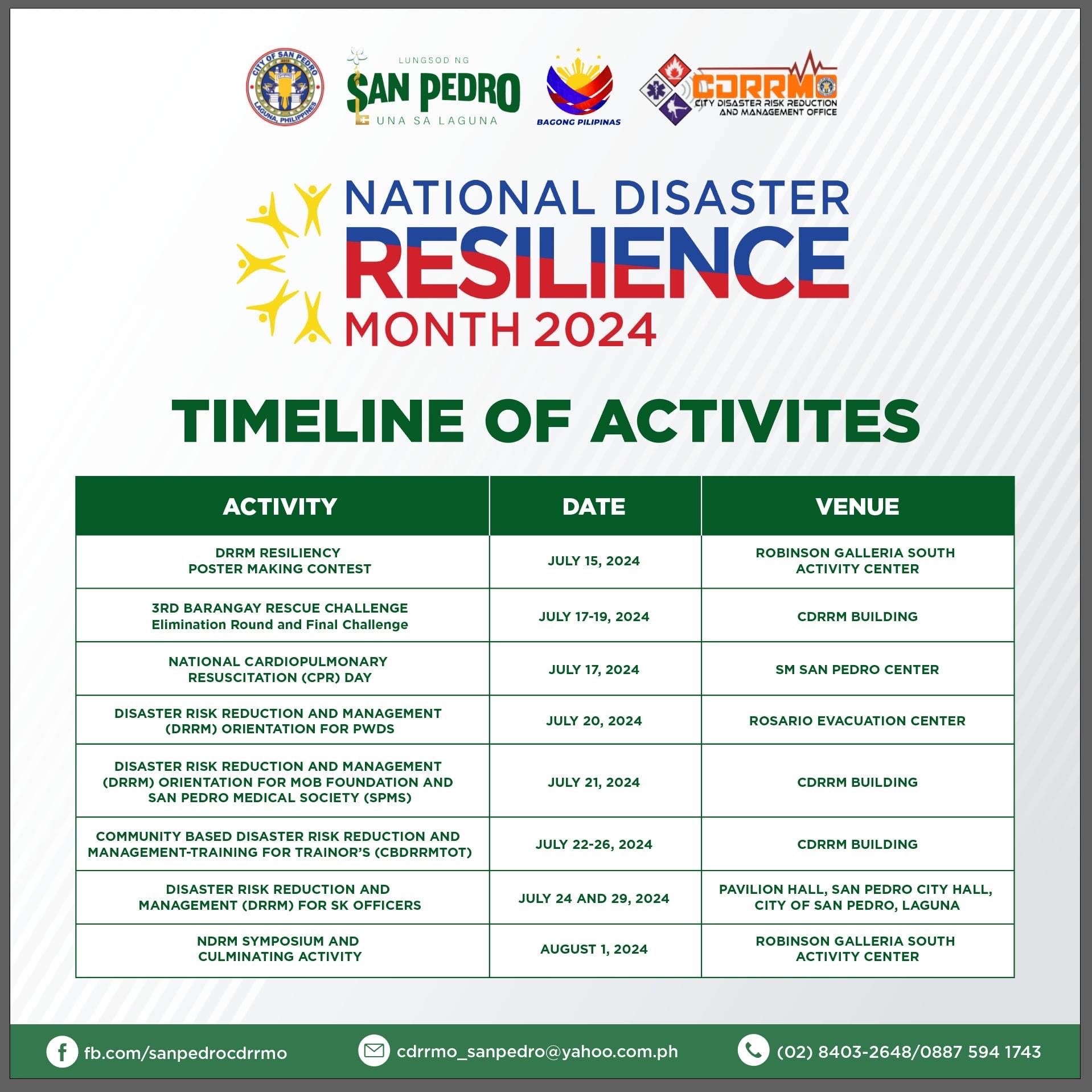 San Pedro City 'all geared up' for Nat’l Disaster Resilience Month