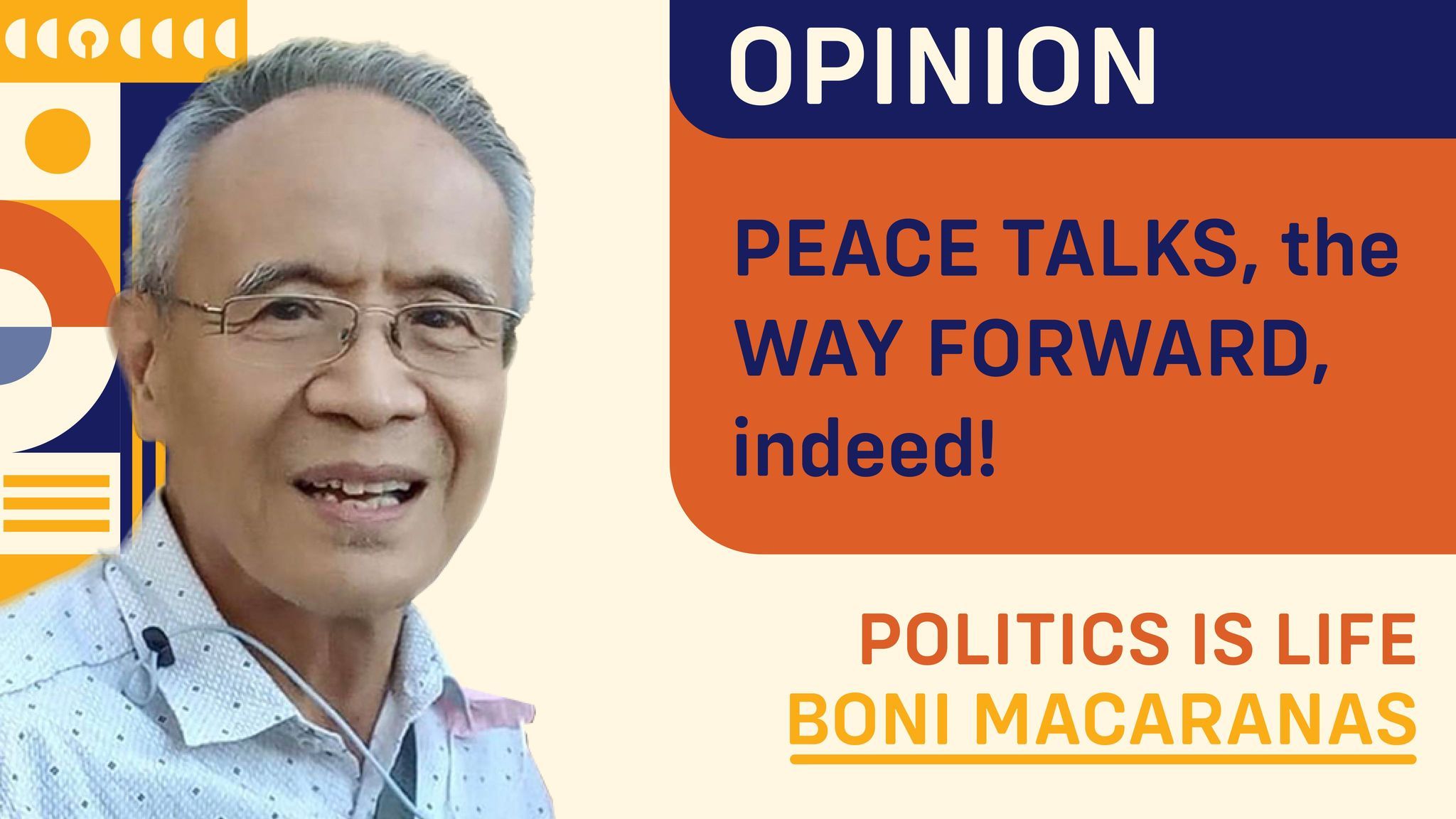 peace talks, the way forward, indeed