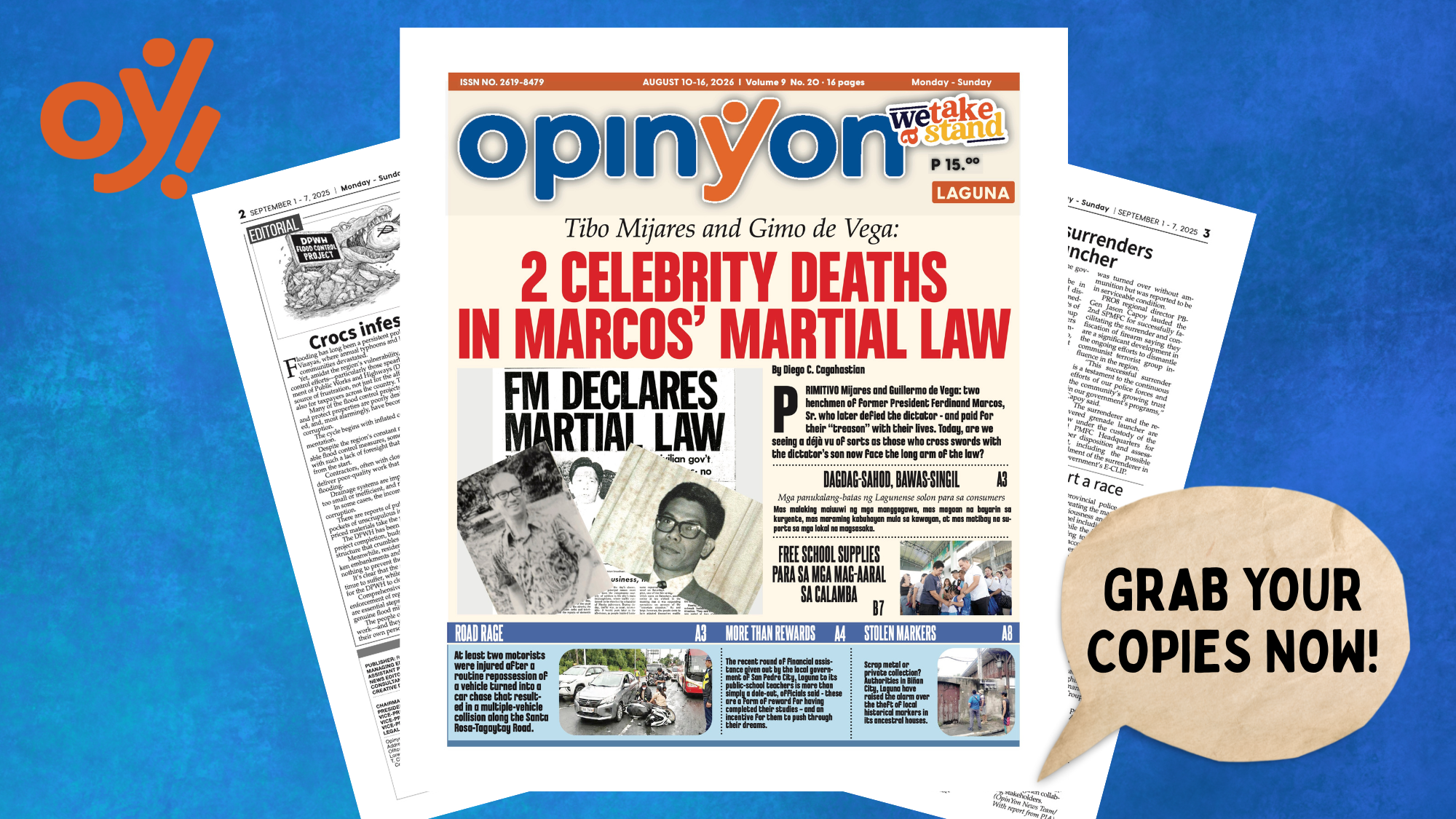 2 CELEBRITY DEATHS IN MARCOS’ MARTIAL LAW