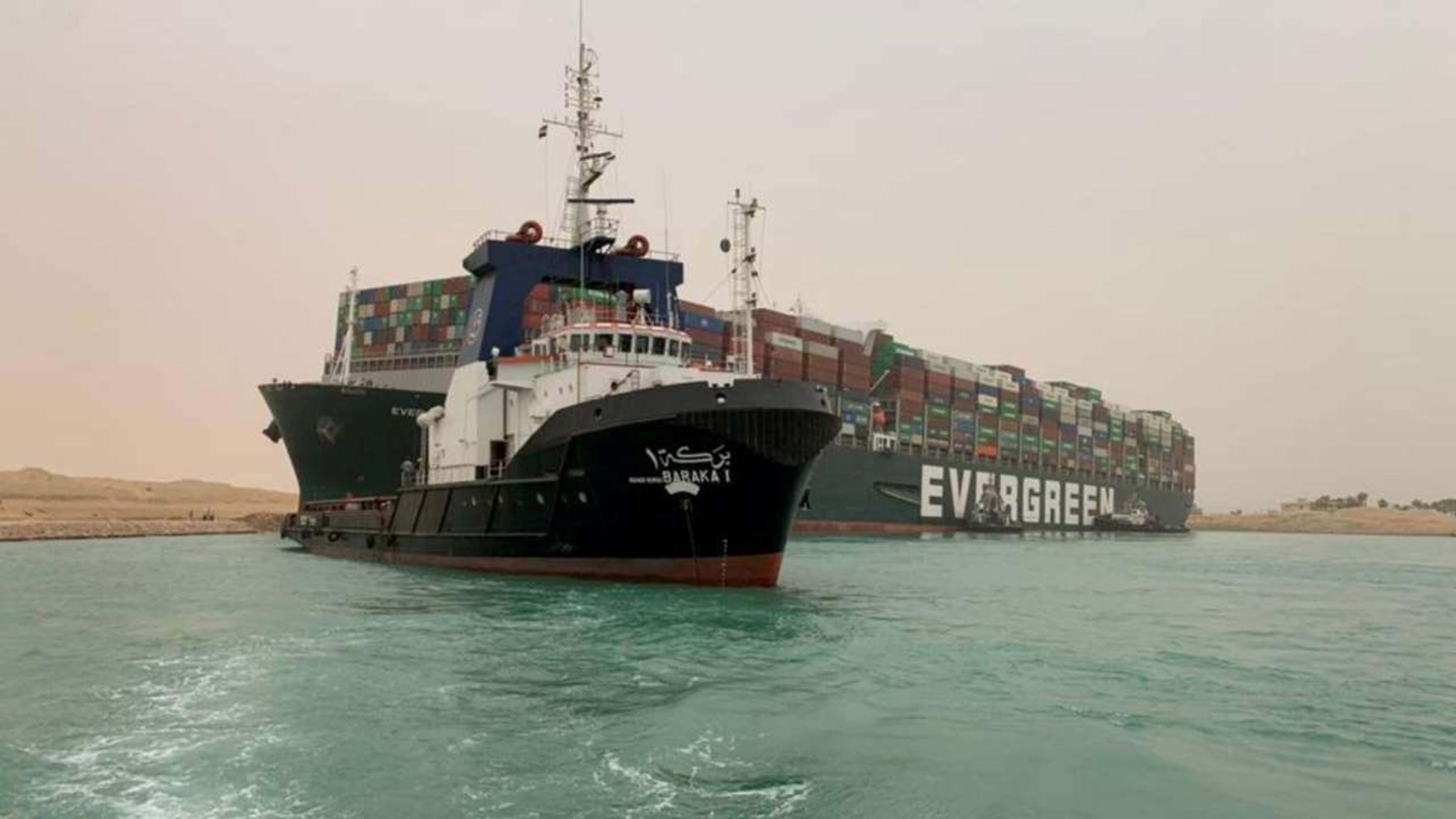 Evergreen vessel stuck again after Suez mishap last year photo DNA India