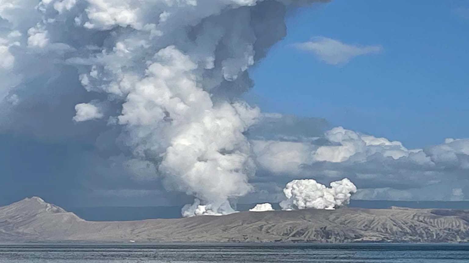 Taal Volcano spews ash and steam, evacuation underway photo ABS-CBN News