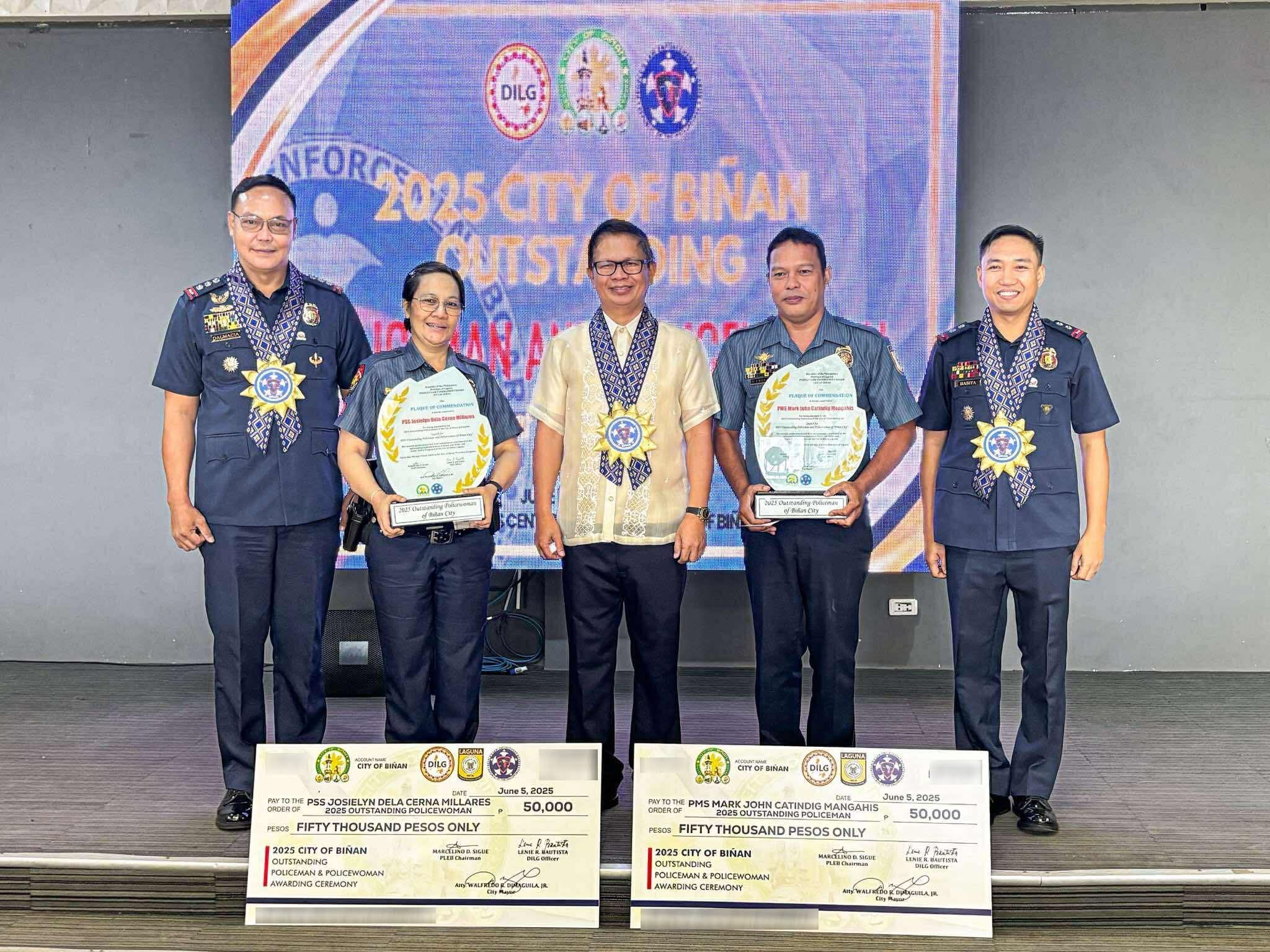 Biñan LGU fetes outstanding cops