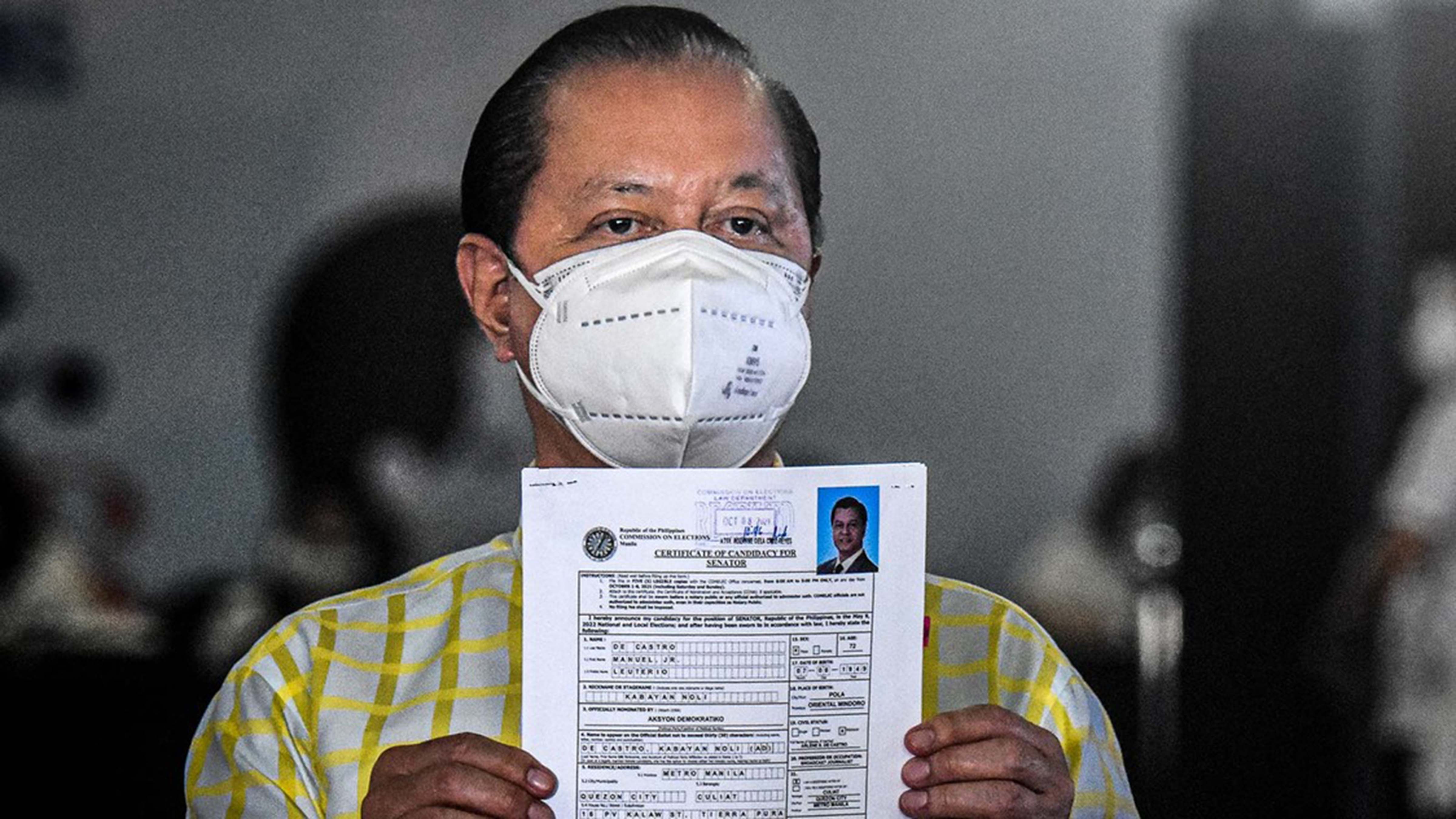 One sure slot up for grabs! Kabayan Noli de Castro withdraws from 2022 senatorial race photo rappler