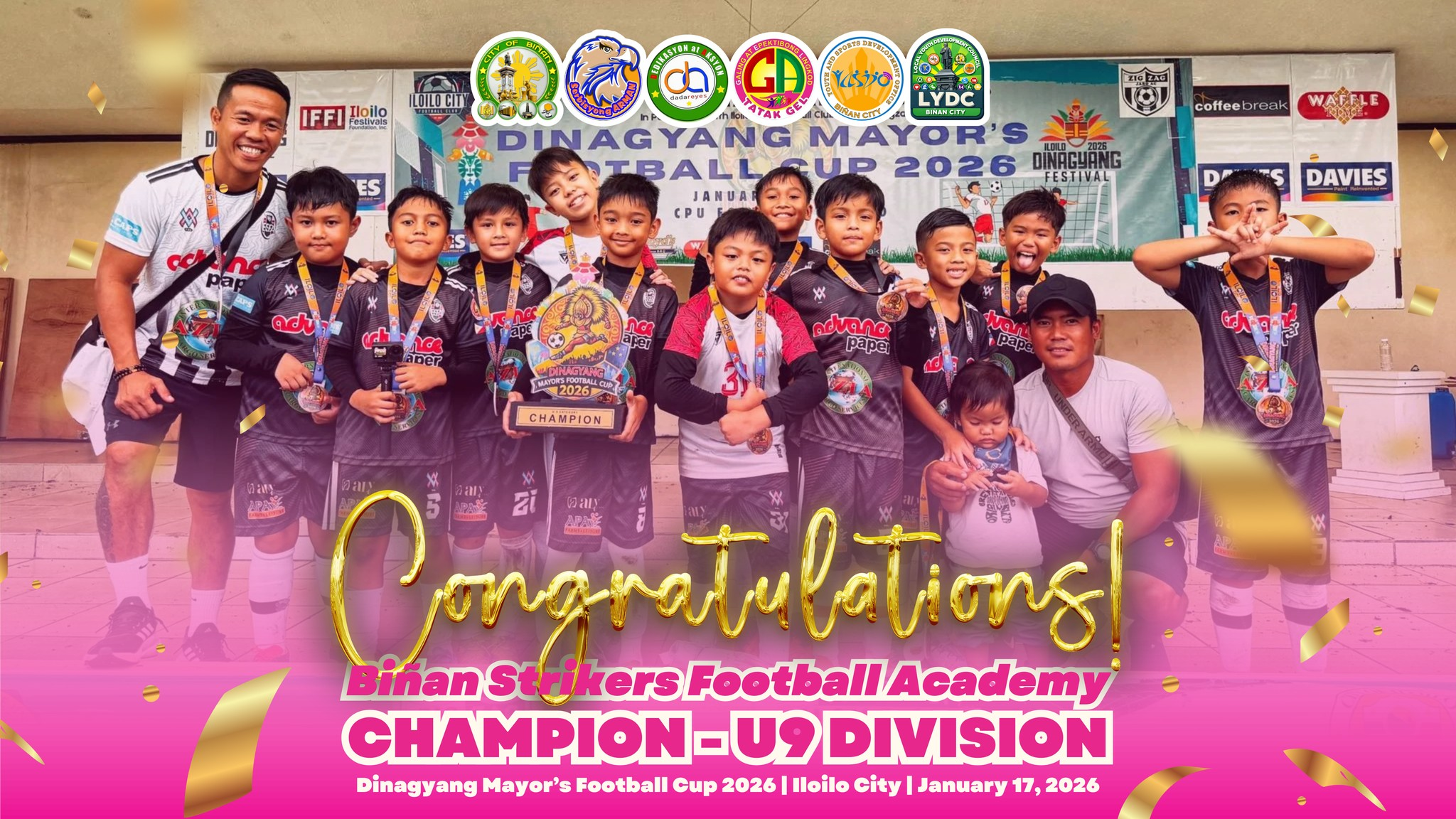 Mga atletang Biñanense, wagi sa Dinagyang Mayor’s Football Cup