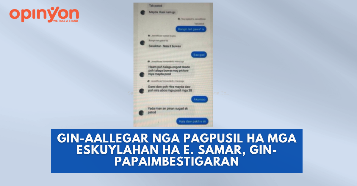 Gin-Aallegar nga Pagpusil ha mga Eskuylahan ha E. Samar, Gin-Papaimbestigaran