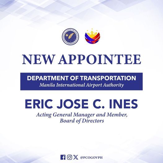 DOTr welcomes appointment of Eric Ines as new MIAA chief