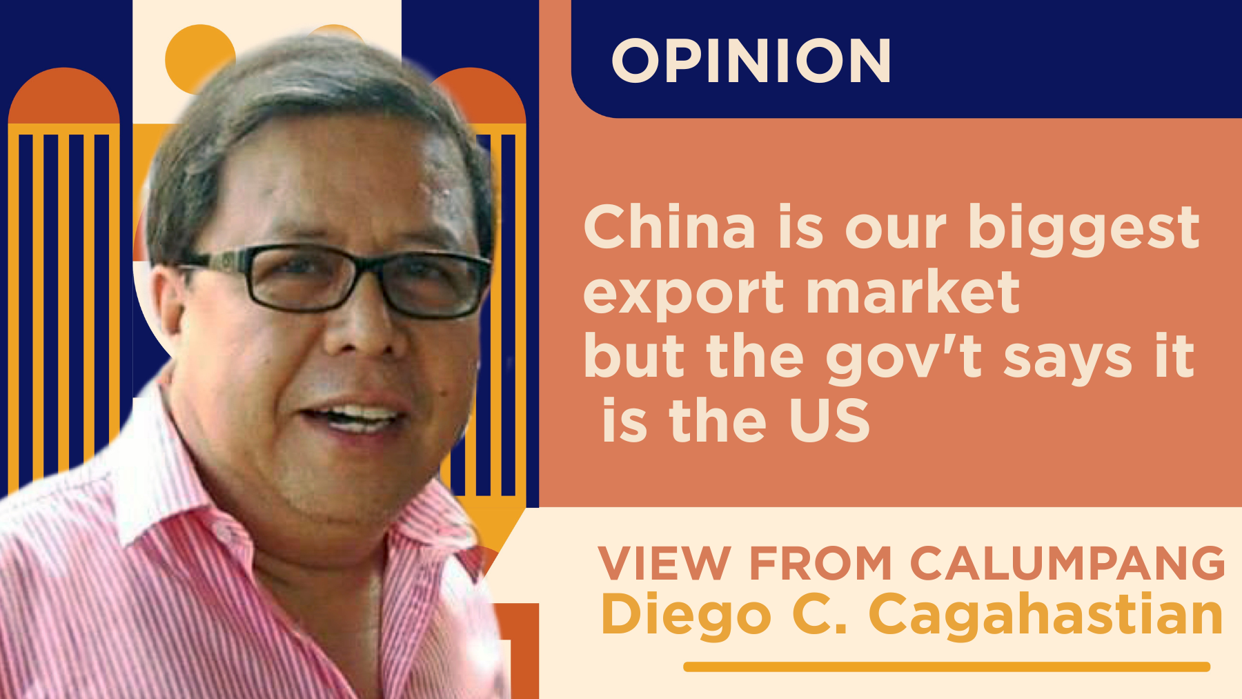 China is our biggest export market but the gov't says it is the US