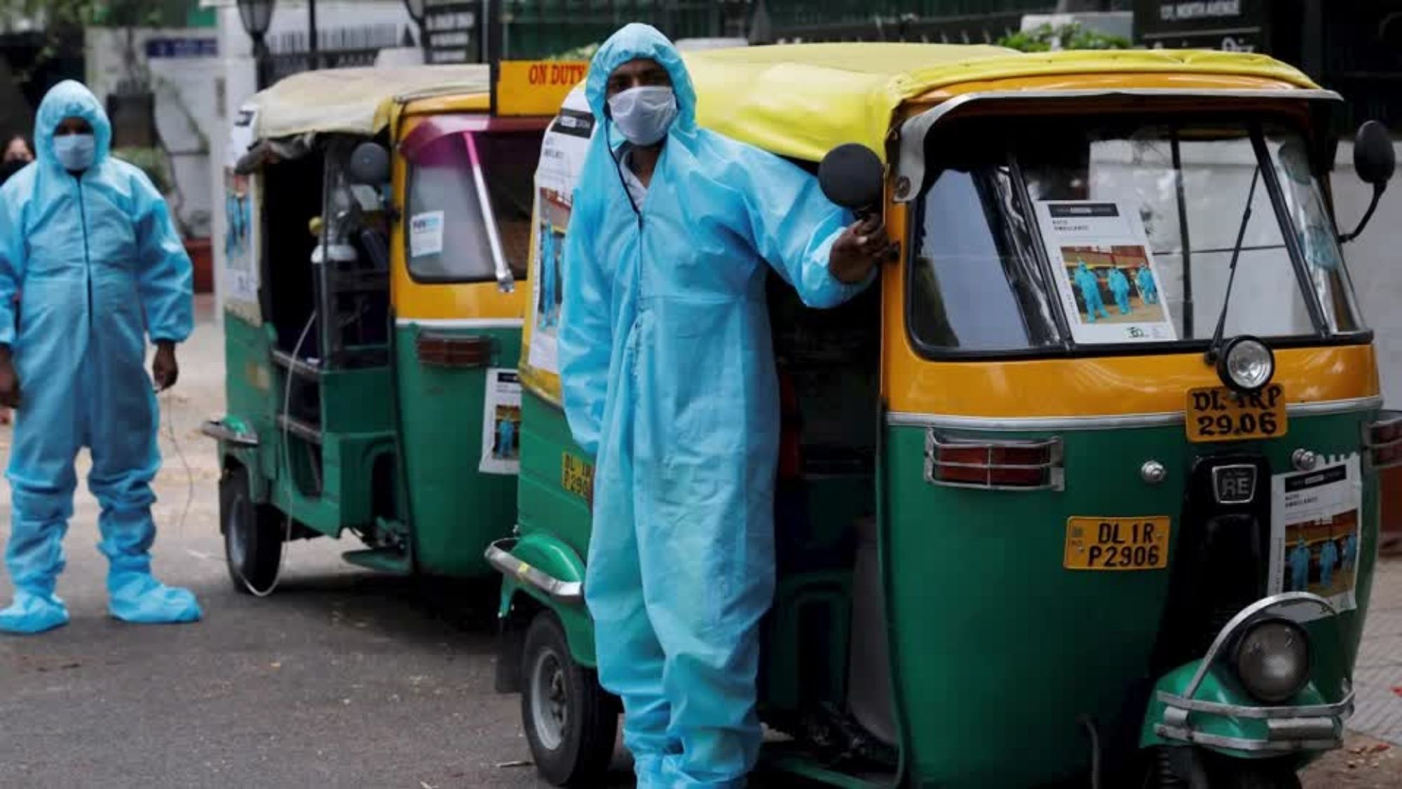 As India’s Covid-19 surge continues, rickshaws become makeshift ambulances