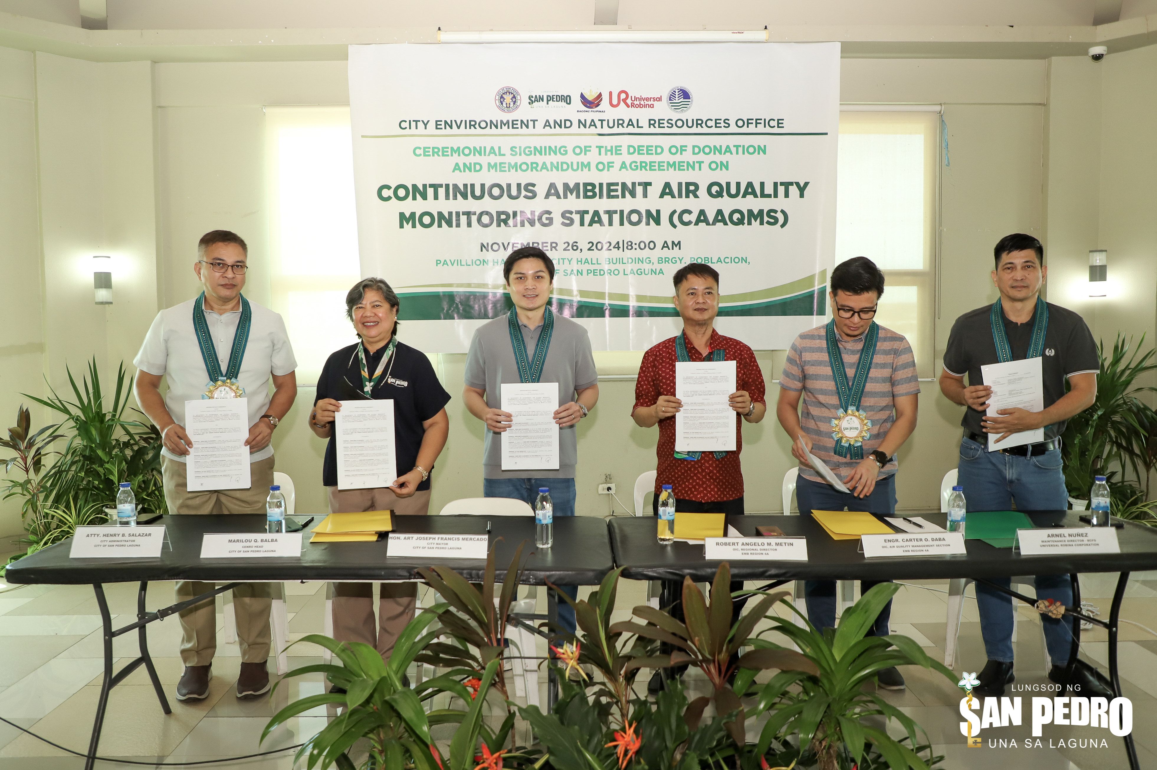 San Pedro City LGU, EMB ink agreement on air quality monitoring