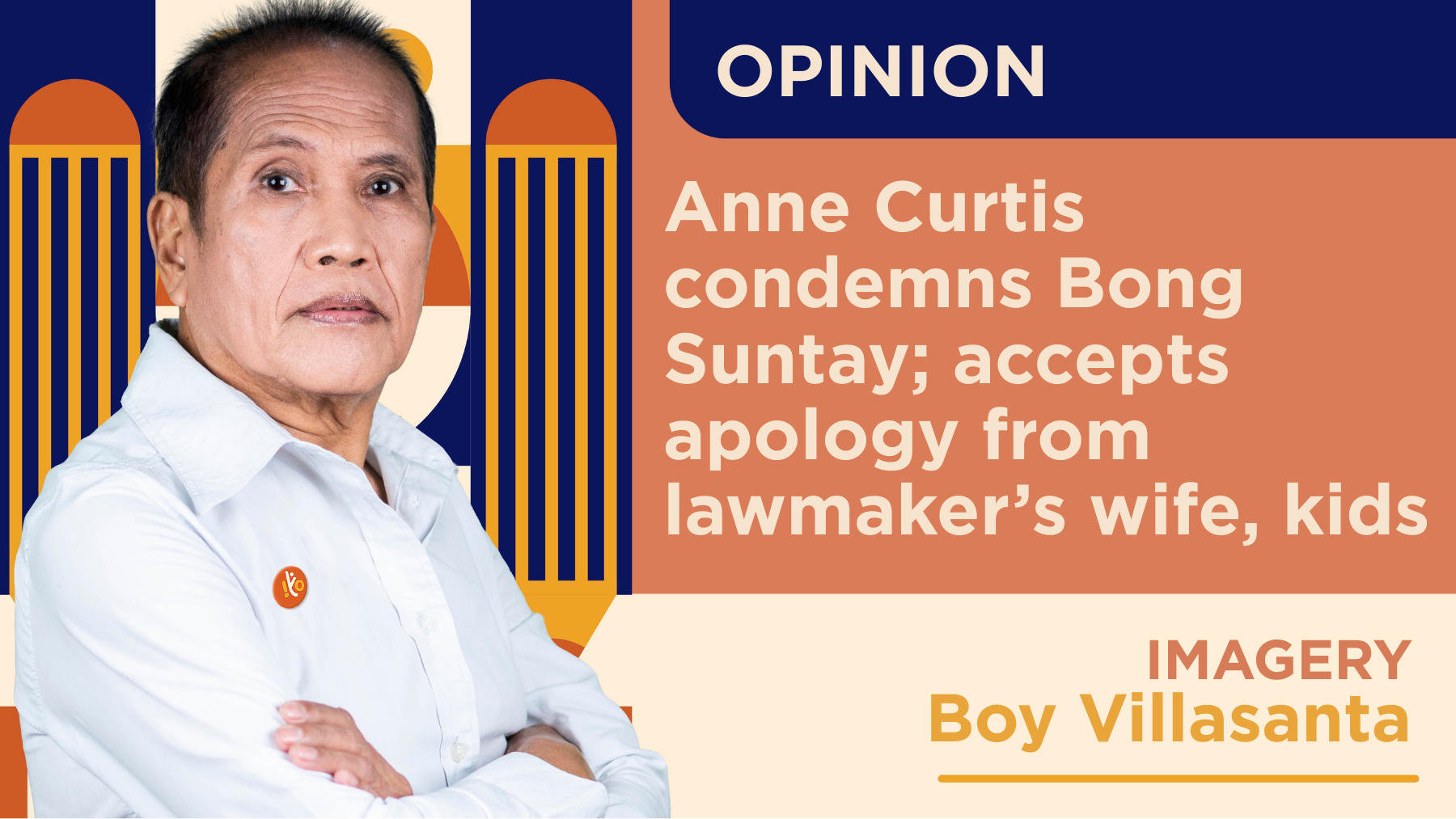 Anne Curtis condemns Bong Suntay; accepts apology from lawmaker’s wife, kids