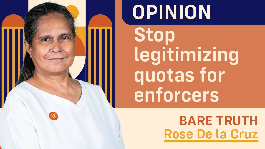 Stop legitimizing quotas for enforcers