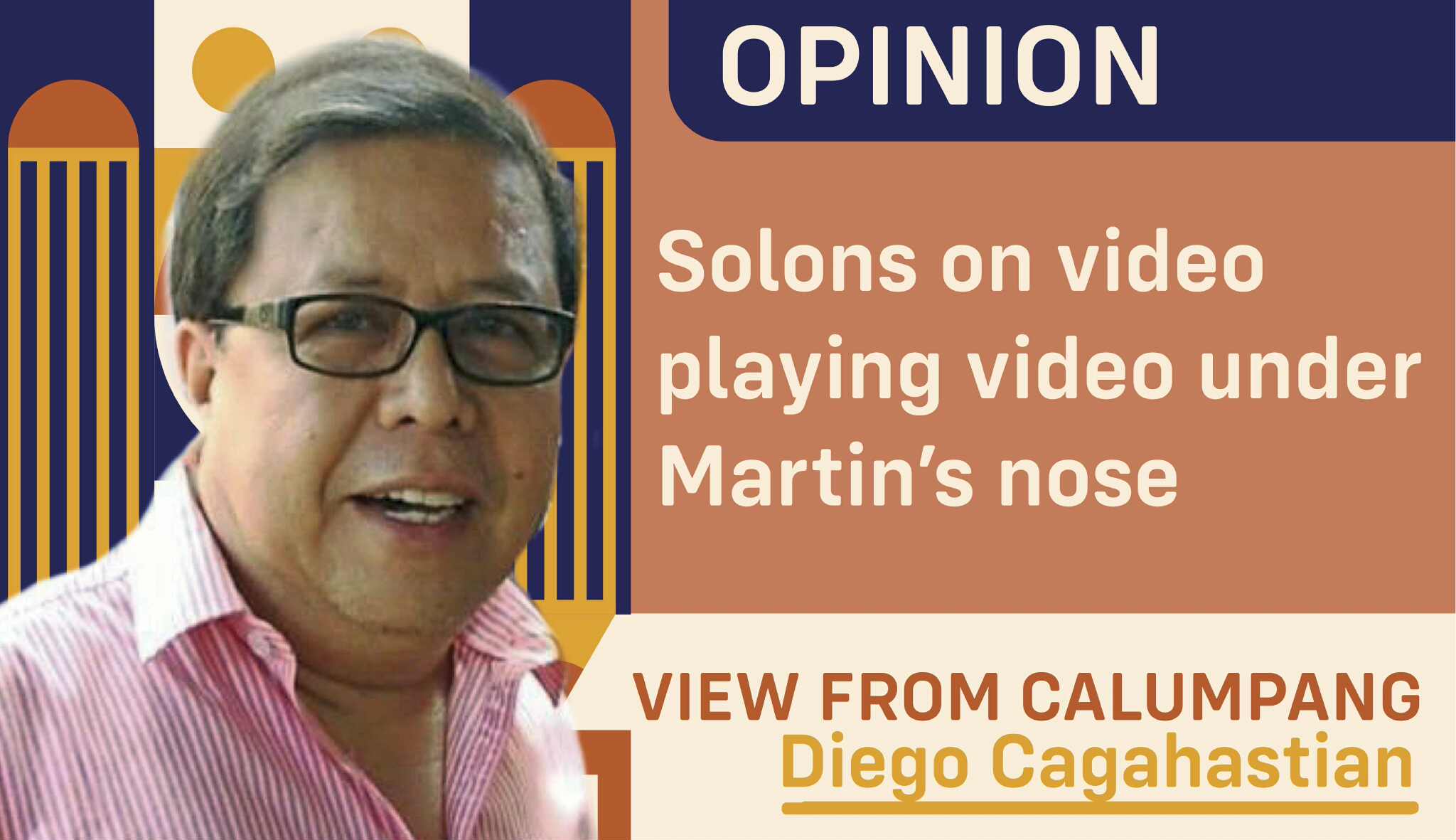 Solons on video playing video under Martin’s nose