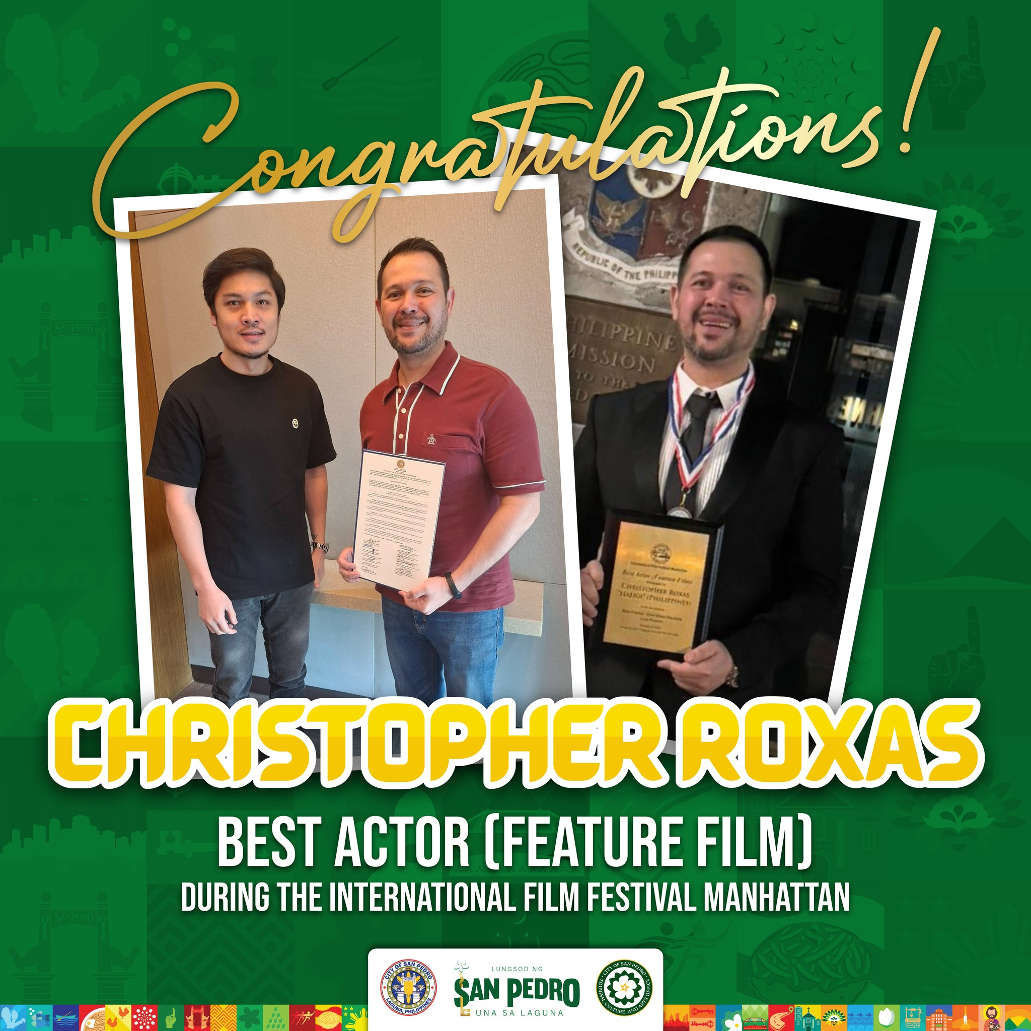 Proud San Pedrense actor, ‘Best Actor’ Sa IFFM 2025