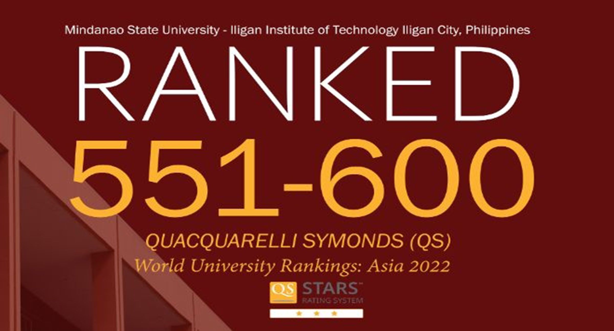 MSU-IIT ranked in QS Asia University Rankings