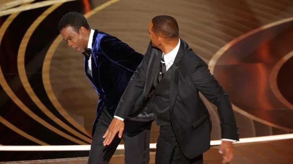 Will Smith slaps Chris Rock after joking about his wife