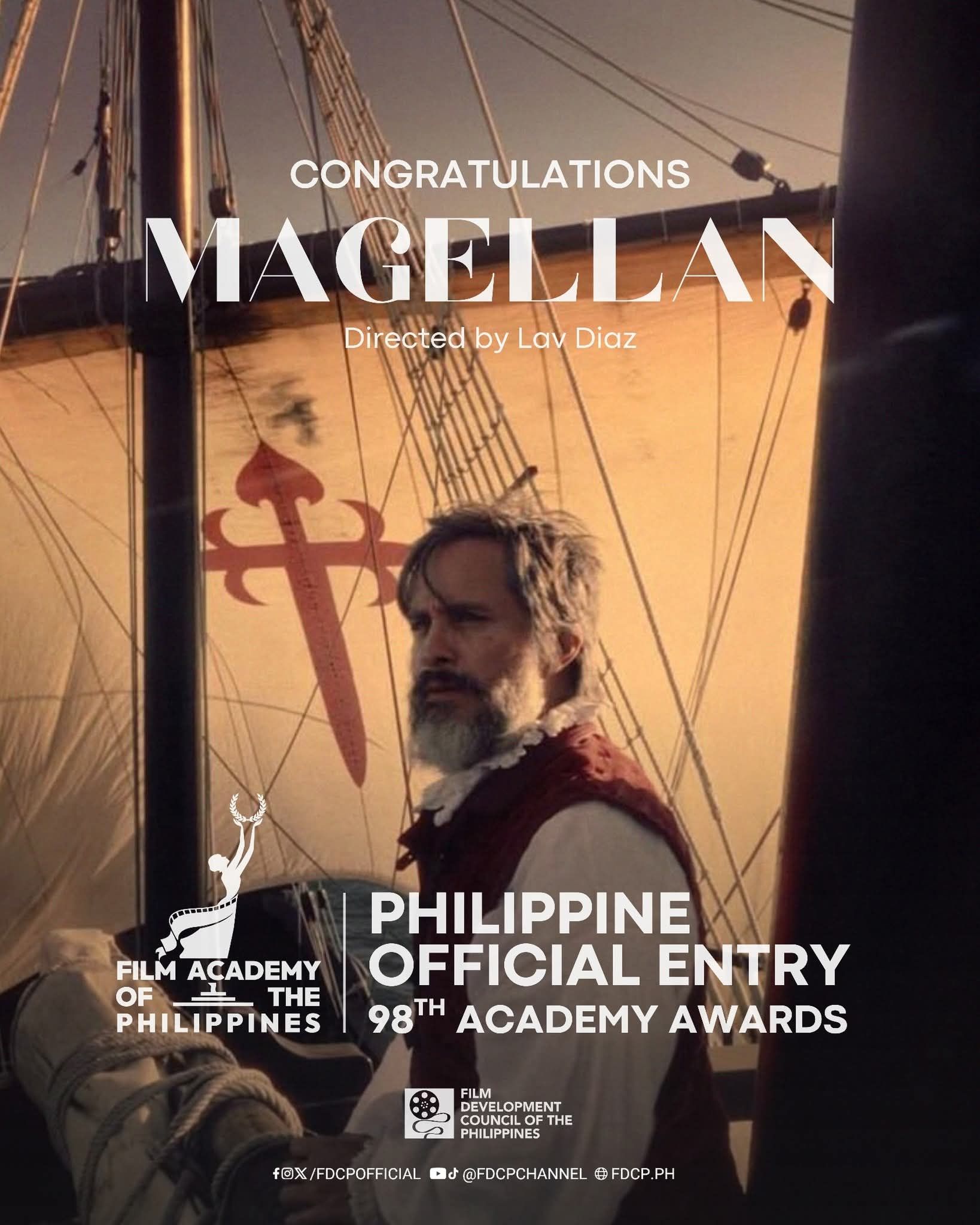 Lav Diaz's 'Magellan' goes to Oscars