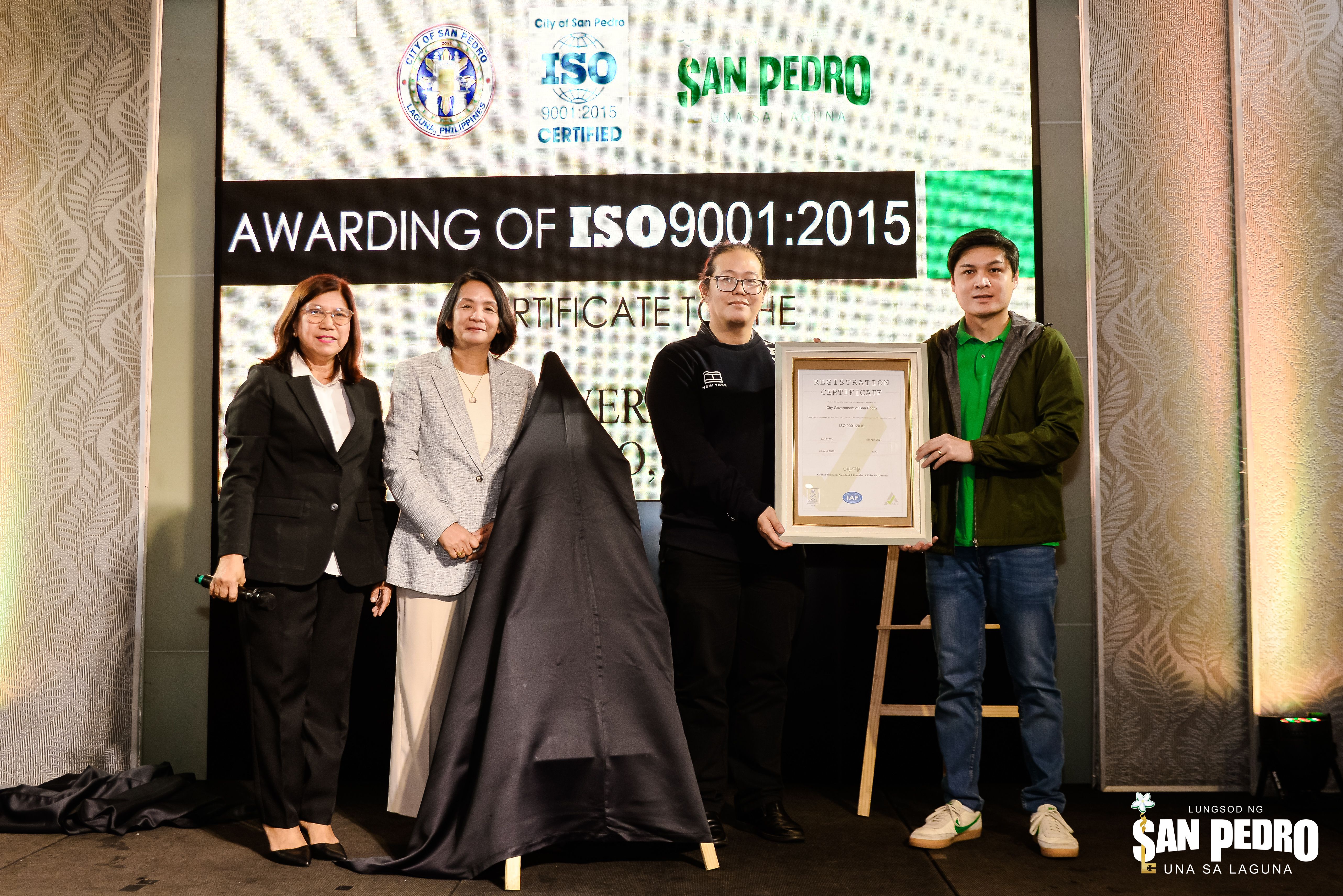 San Pedro City LGU bags ISO 9001:2015 Certification