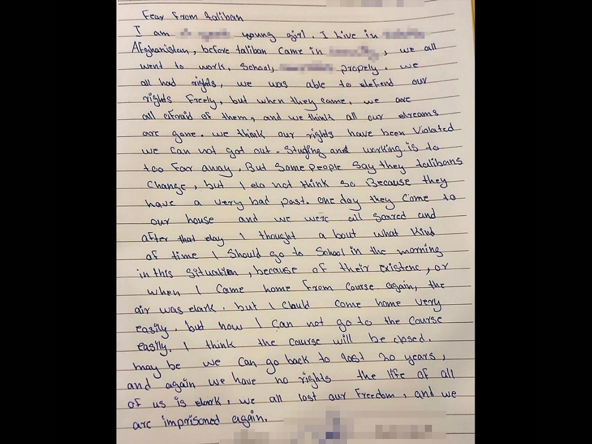 A Letter from an Afghan Girl @angelinajolie