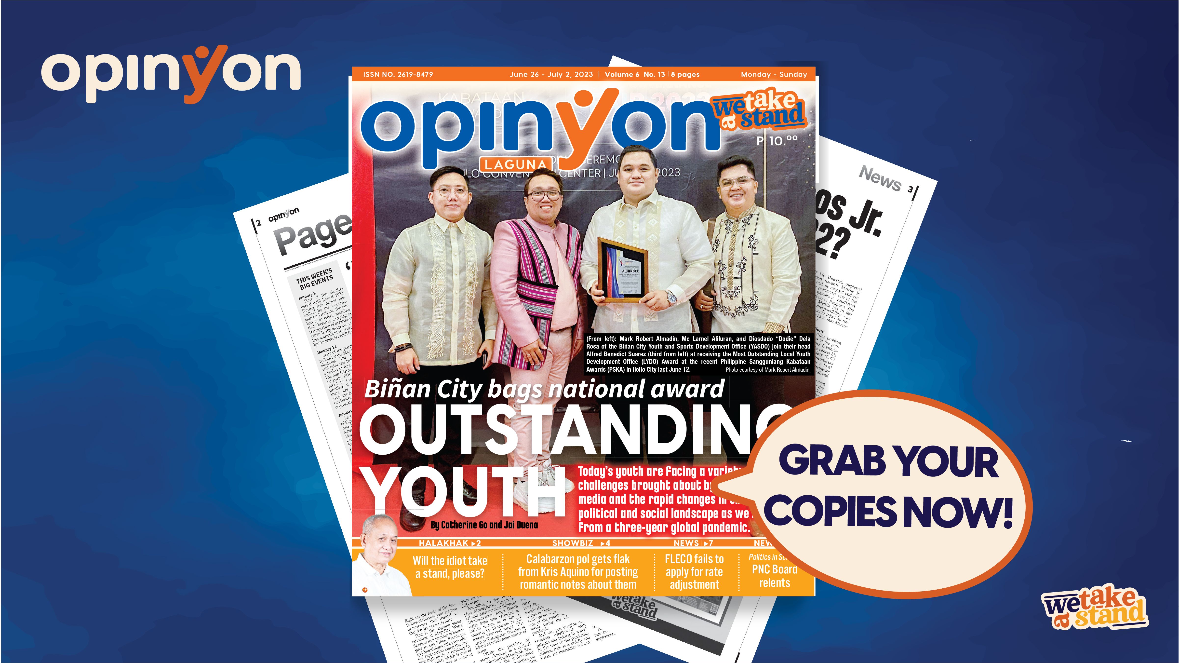 Biñan City bags national award OUTSTANDING YOUTH