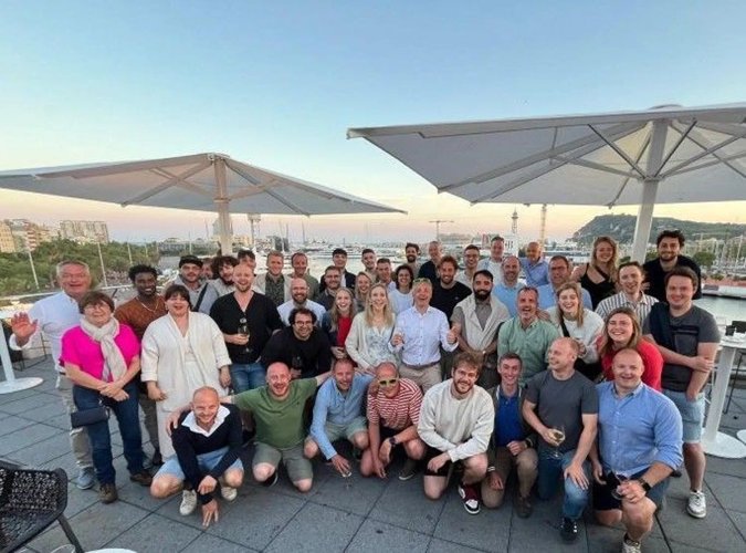 Nessout_Barcelona Incentive Trip_group picture on barcelona terrace 1